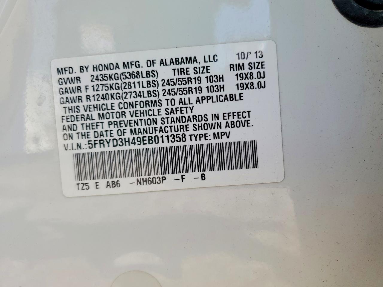 2014 Acura Mdx Technology White vin: 5FRYD3H49EB011358