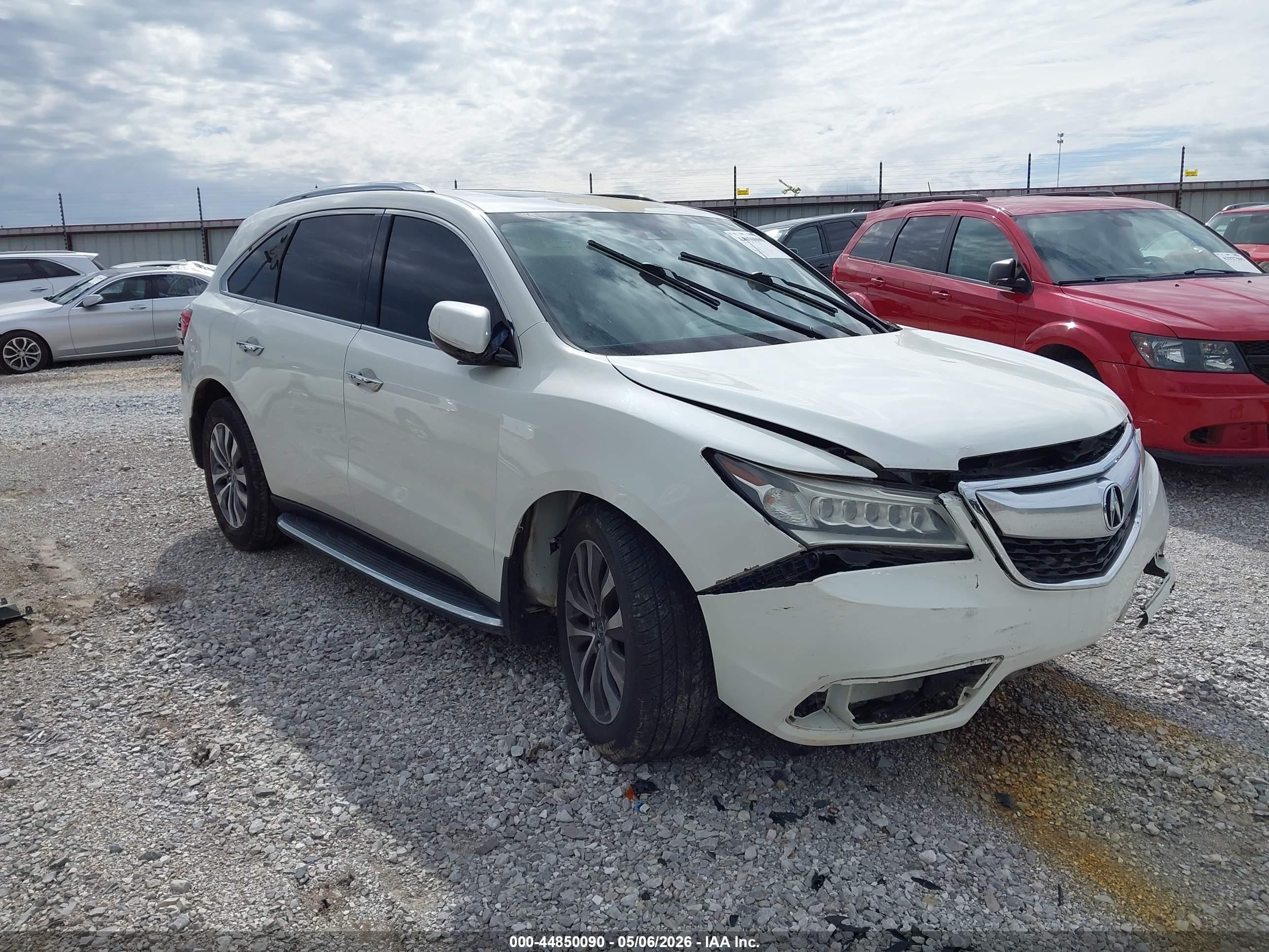 2015 Acura Mdx Technology Package White vin: 5FRYD3H49FB003732