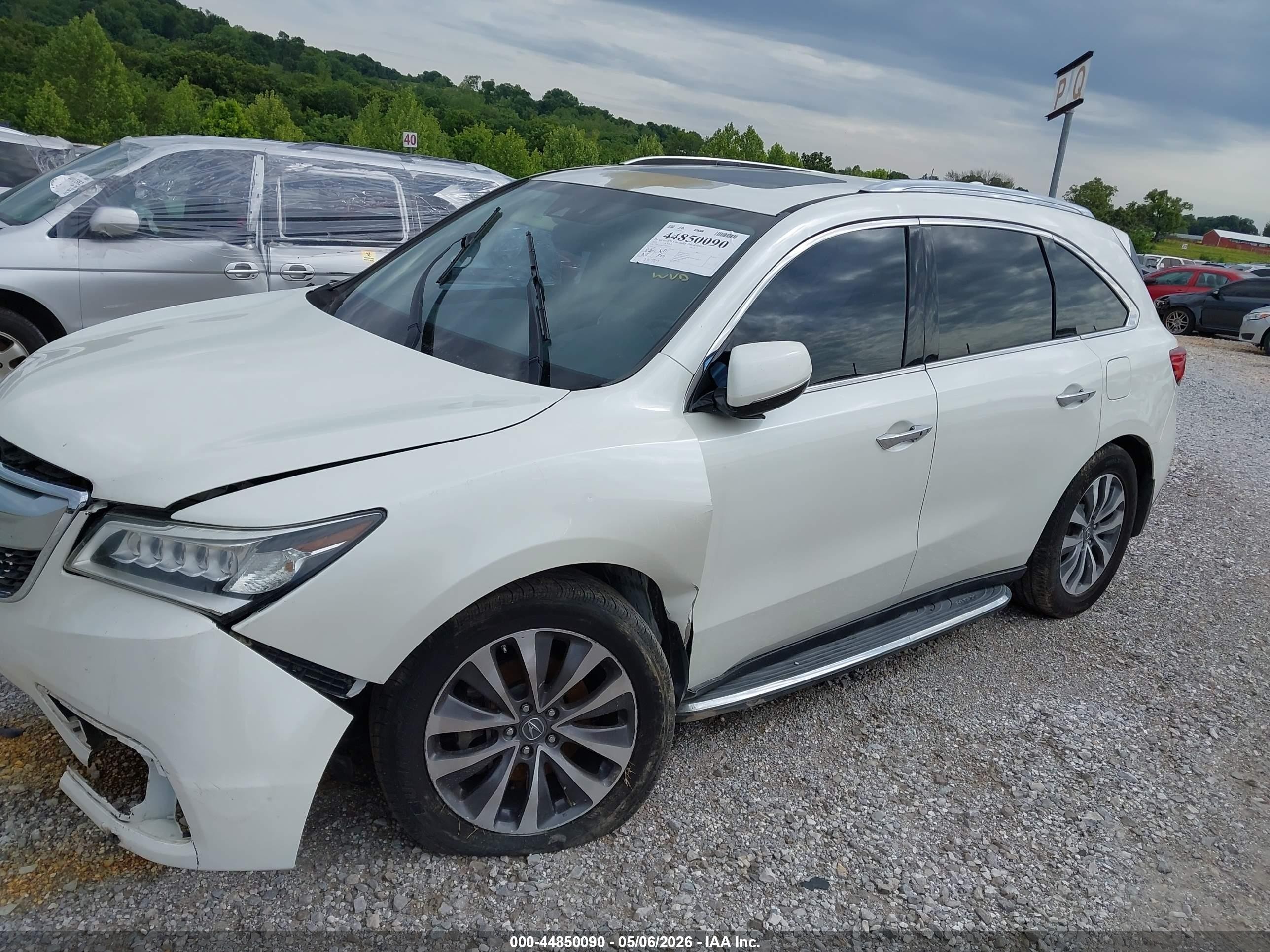2015 Acura Mdx Technology Package White vin: 5FRYD3H49FB003732