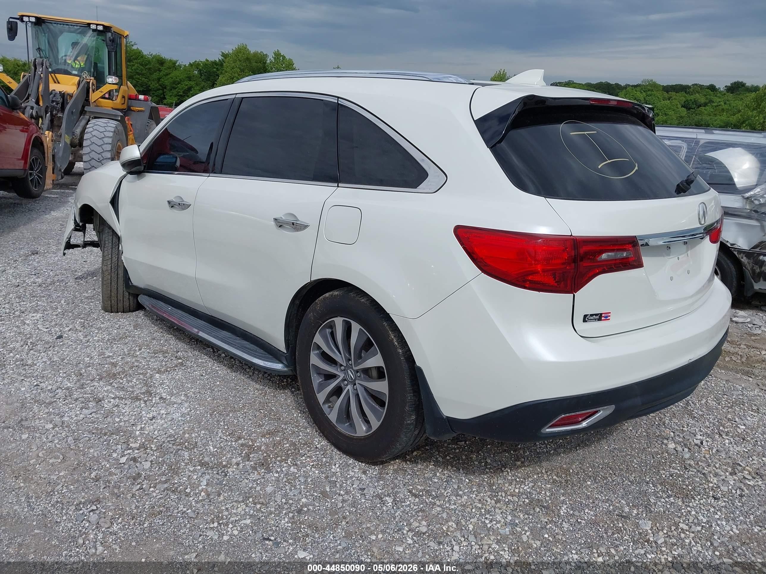 2015 Acura Mdx Technology Package White vin: 5FRYD3H49FB003732