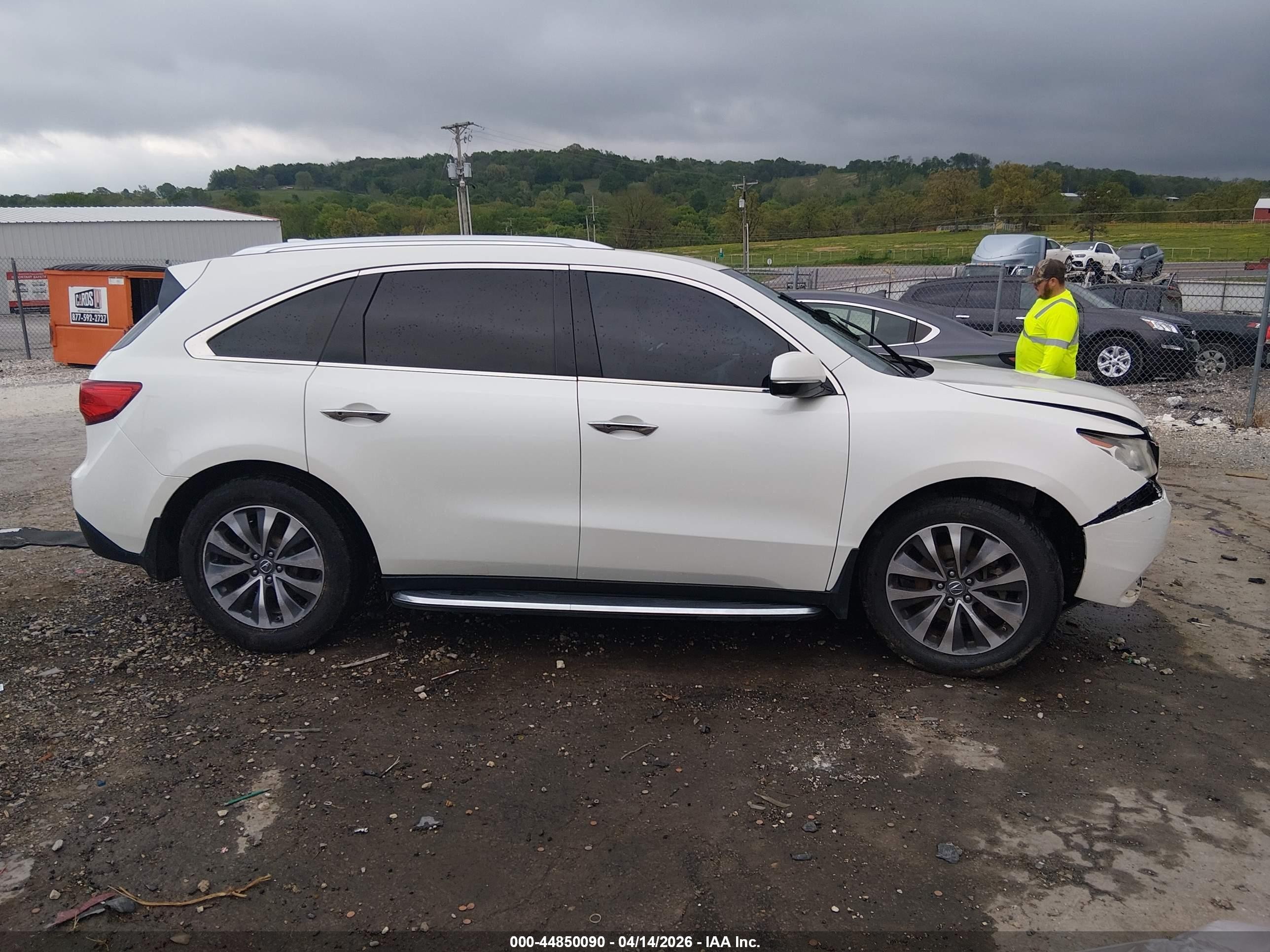 2015 Acura Mdx Technology Package White vin: 5FRYD3H49FB003732
