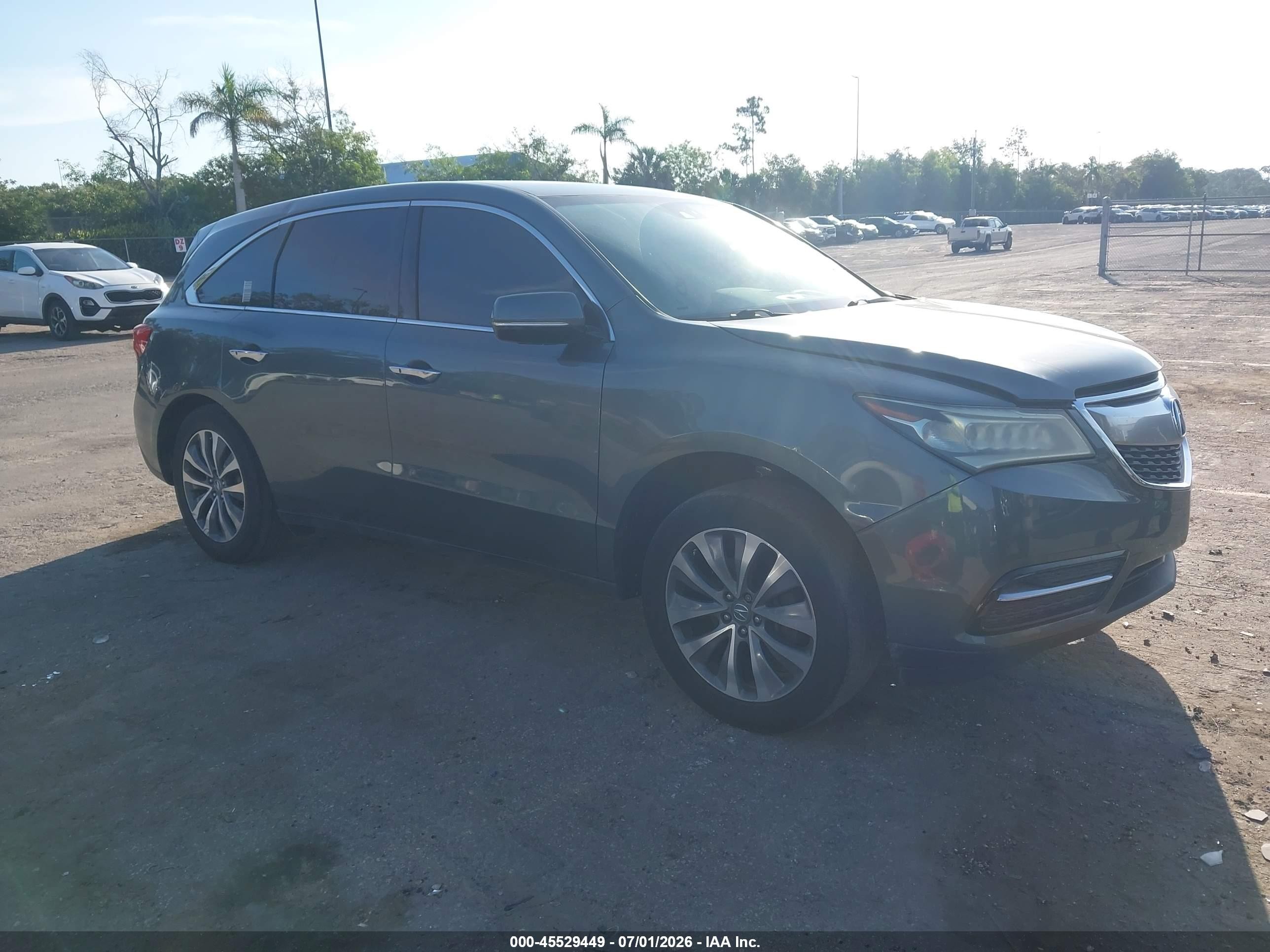 2015 Acura Mdx Technology Package Gray vin: 5FRYD3H49FB005111