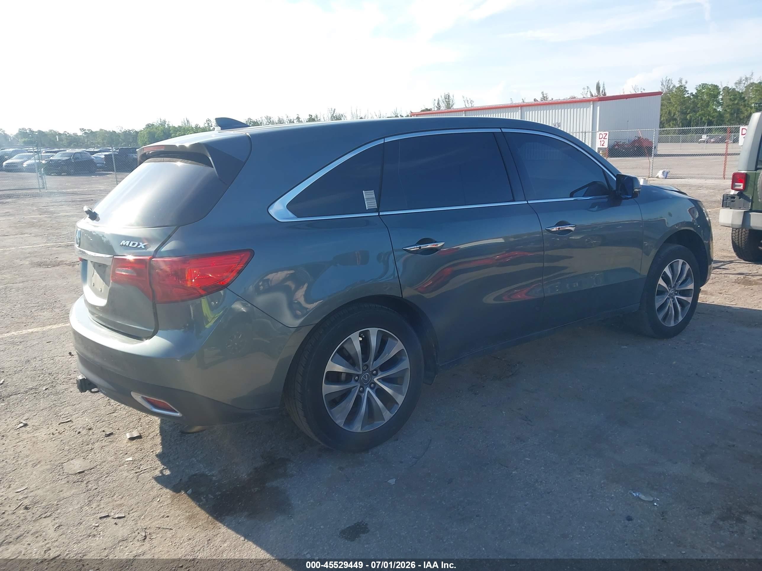2015 Acura Mdx Technology Package Gray vin: 5FRYD3H49FB005111