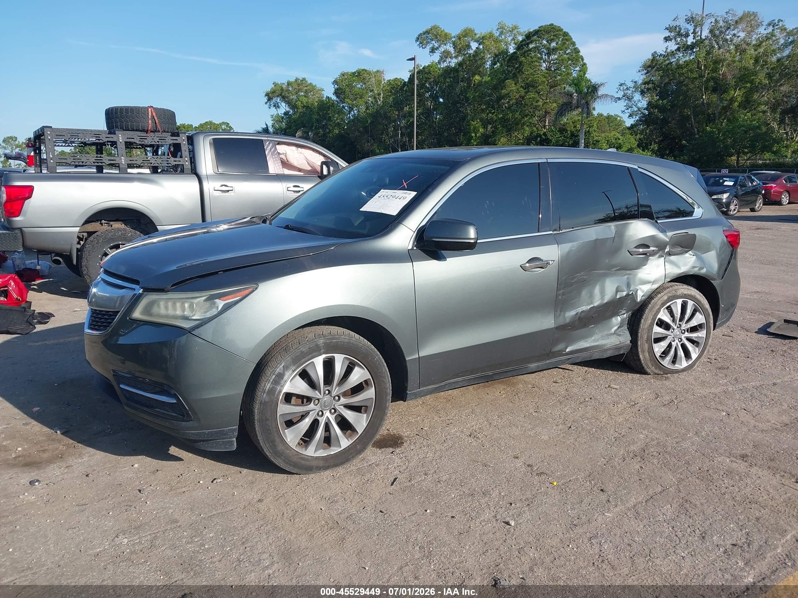 2015 Acura Mdx Technology Package Gray vin: 5FRYD3H49FB005111