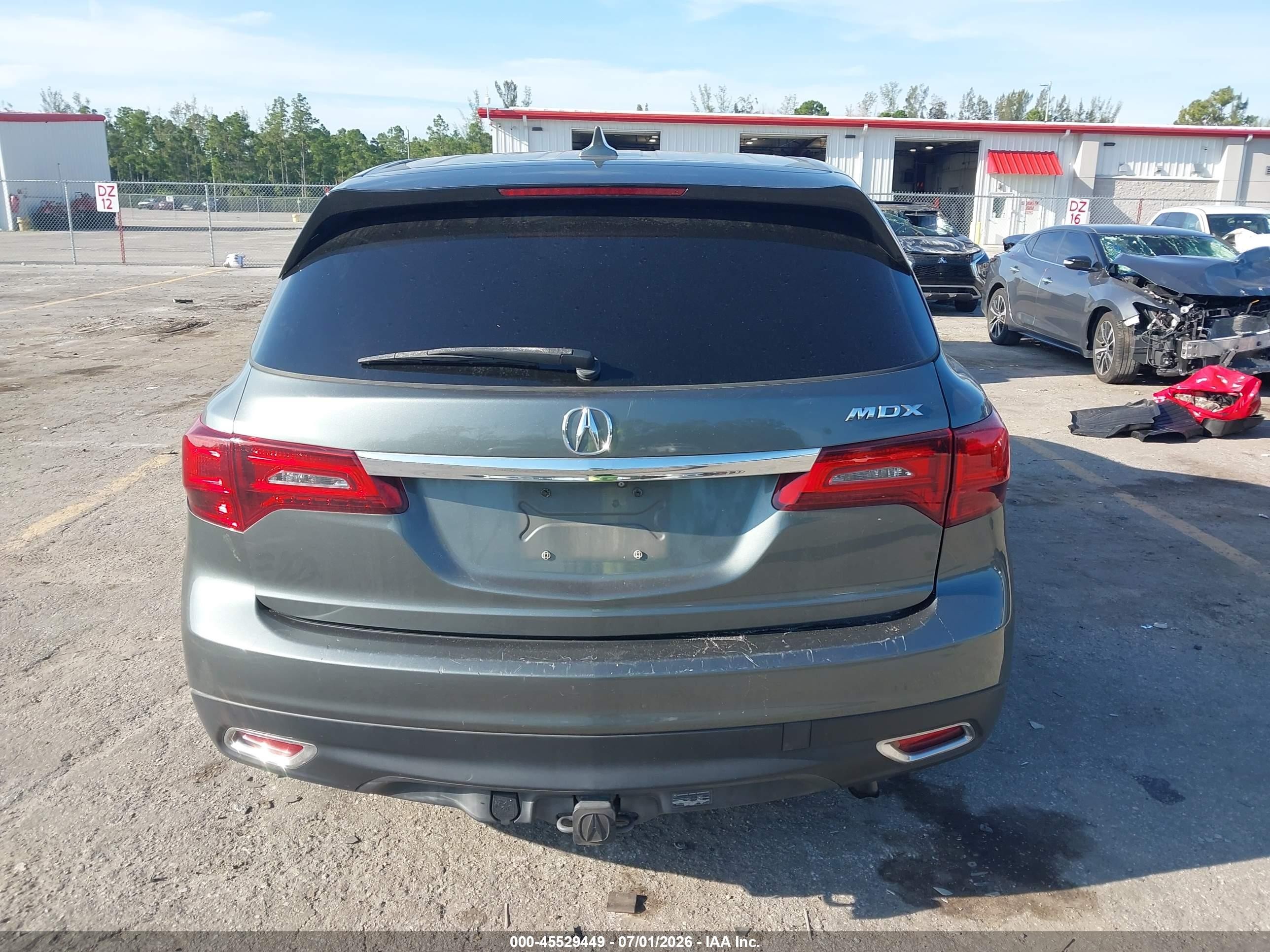 2015 Acura Mdx Technology Package Gray vin: 5FRYD3H49FB005111
