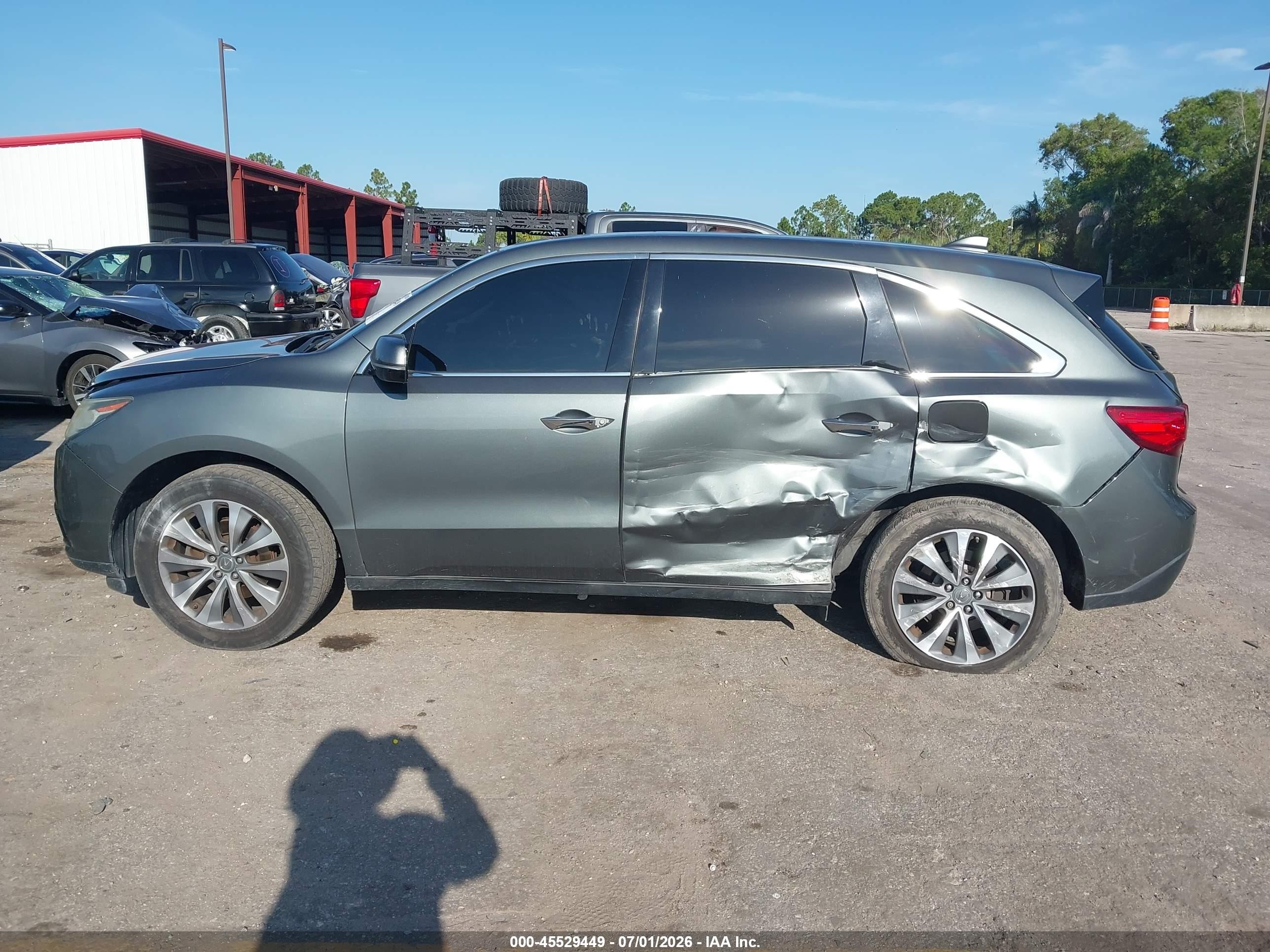 2015 Acura Mdx Technology Package Gray vin: 5FRYD3H49FB005111