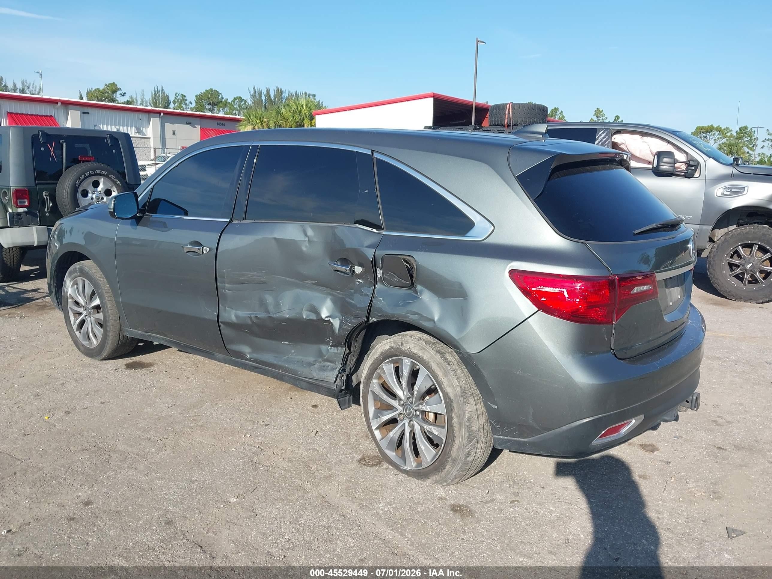 2015 Acura Mdx Technology Package Gray vin: 5FRYD3H49FB005111