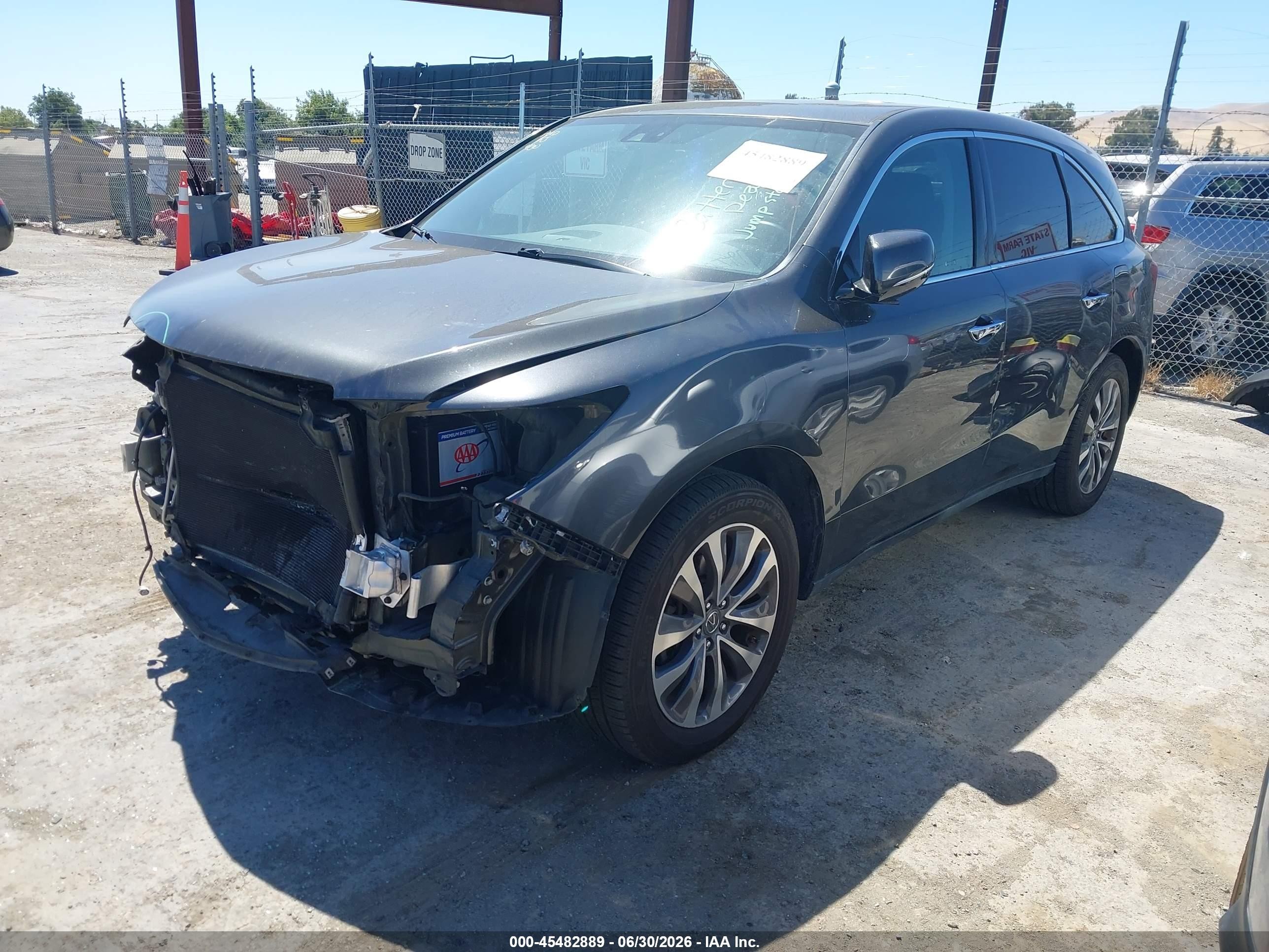 2015 Acura Mdx Technology Package Gray vin: 5FRYD3H49FB005187