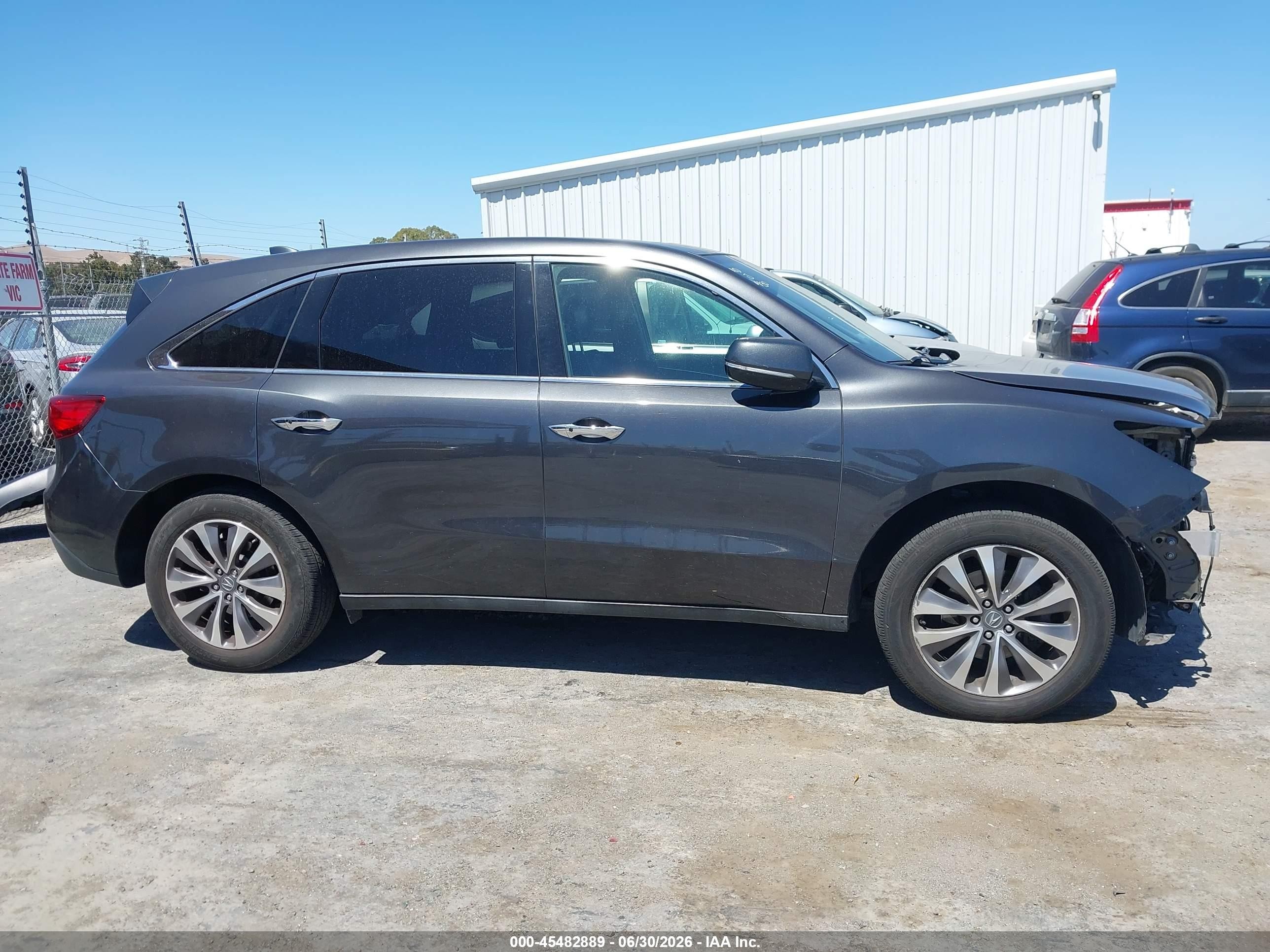 2015 Acura Mdx Technology Package Gray vin: 5FRYD3H49FB005187