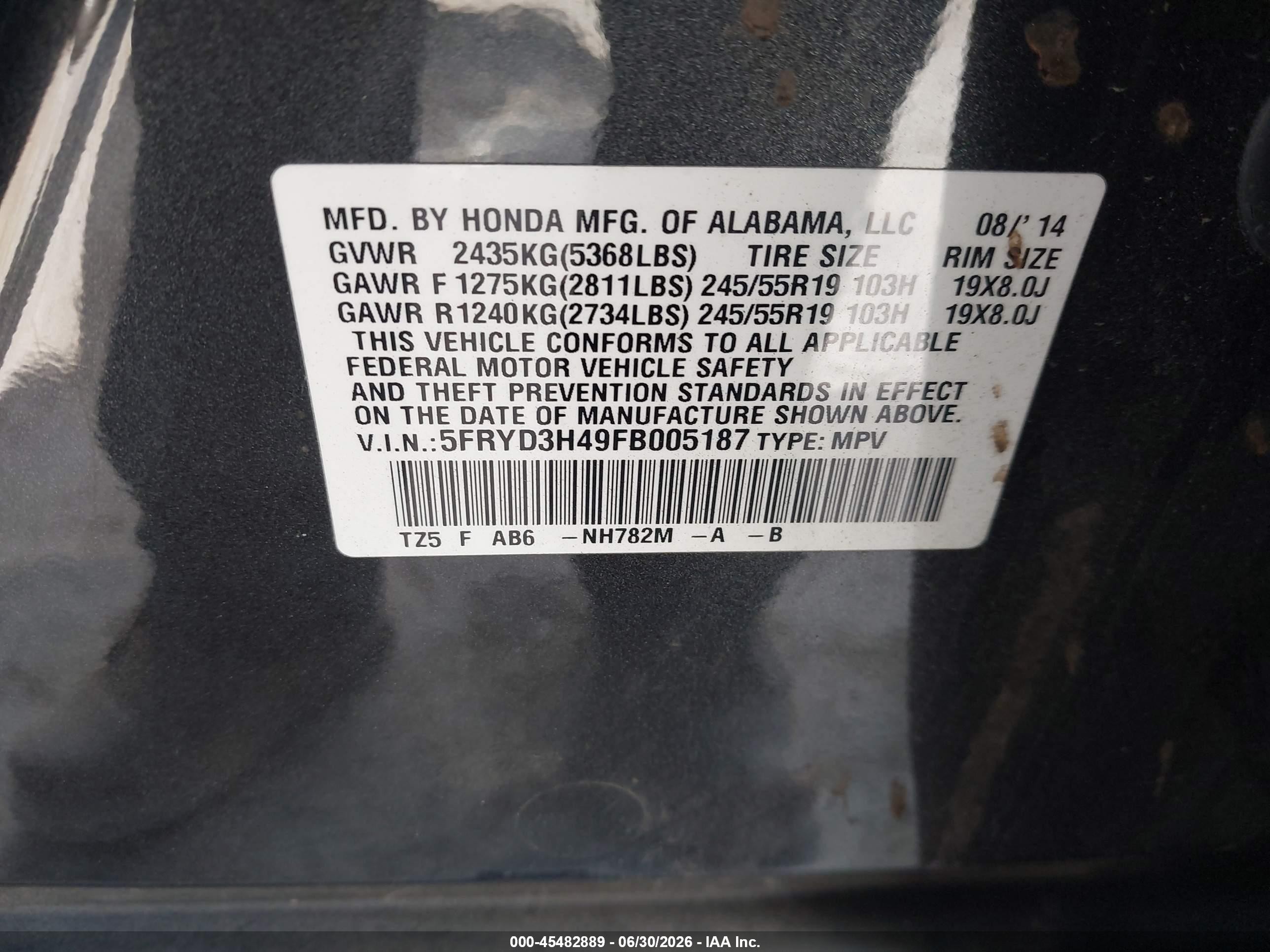 2015 Acura Mdx Technology Package Gray vin: 5FRYD3H49FB005187