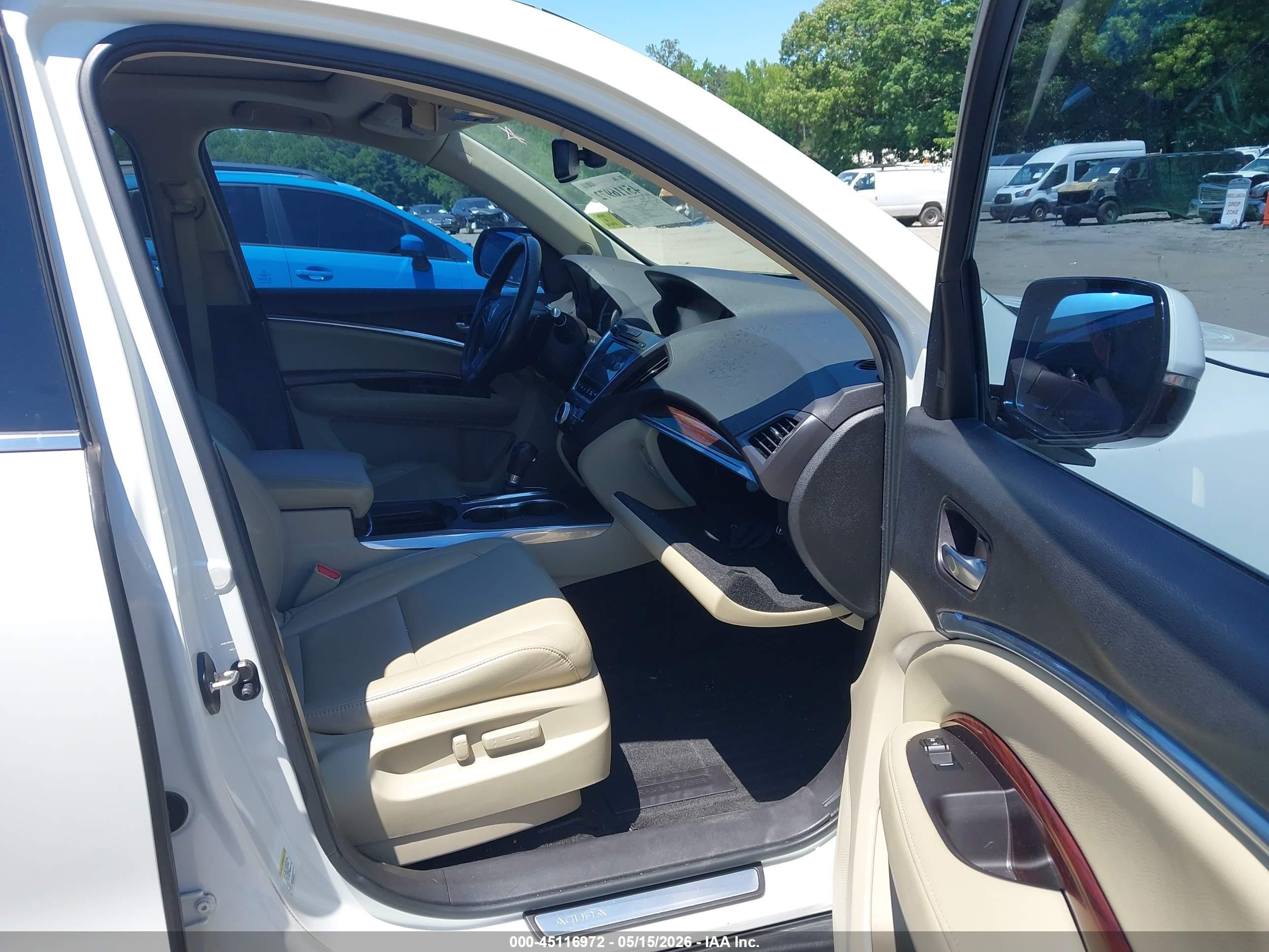 2015 Acura Mdx Technology Package White vin: 5FRYD3H49FB010907