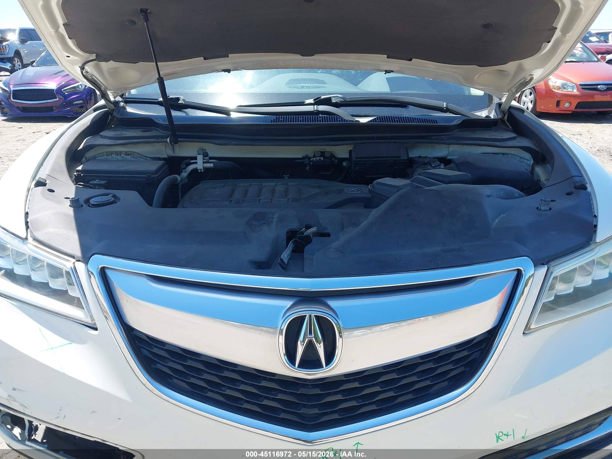 2015 Acura Mdx Technology Package White vin: 5FRYD3H49FB010907