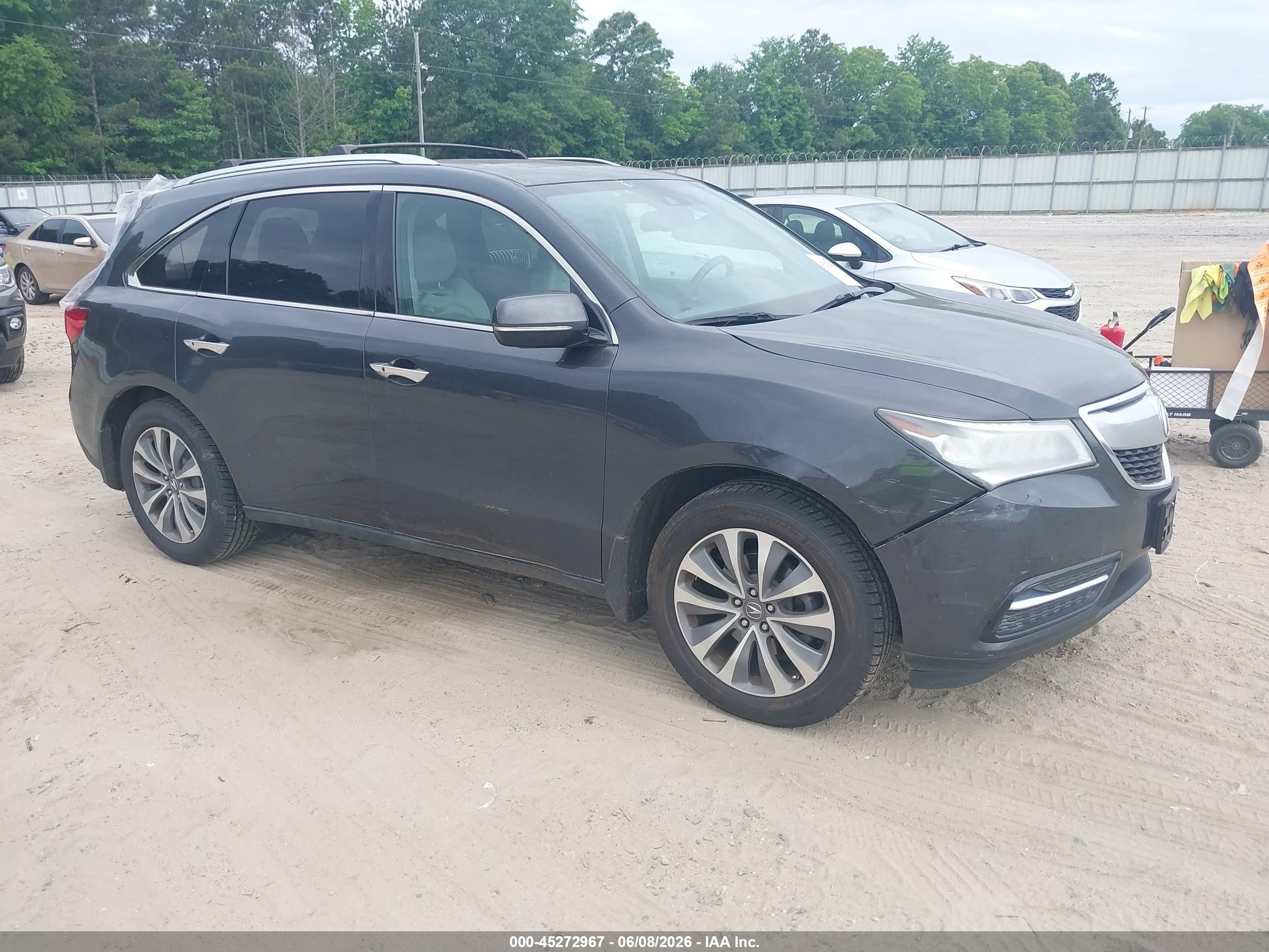 2014 Acura Mdx Technology Package Gray vin: 5FRYD3H4XEB009330