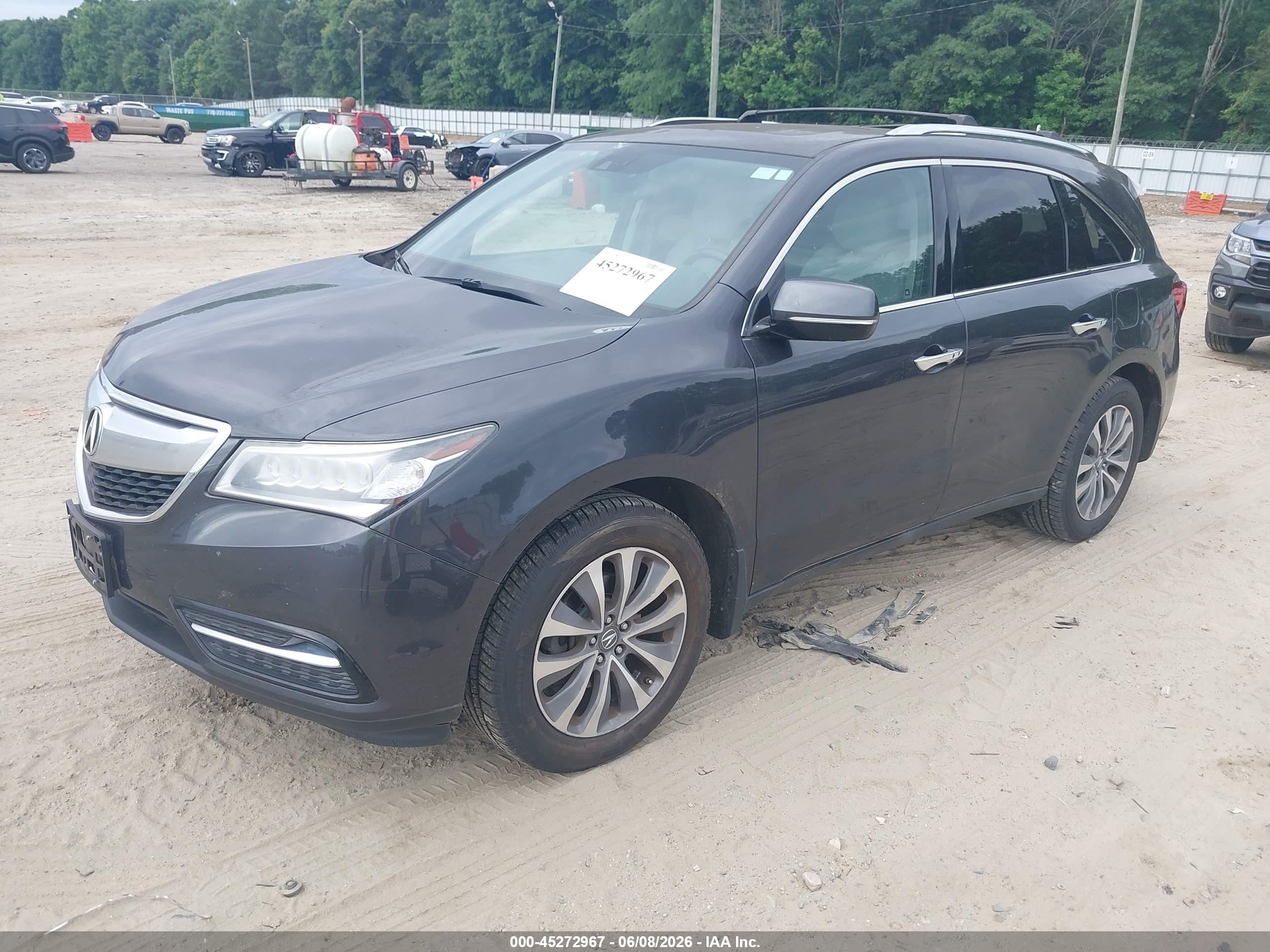 2014 Acura Mdx Technology Package Gray vin: 5FRYD3H4XEB009330
