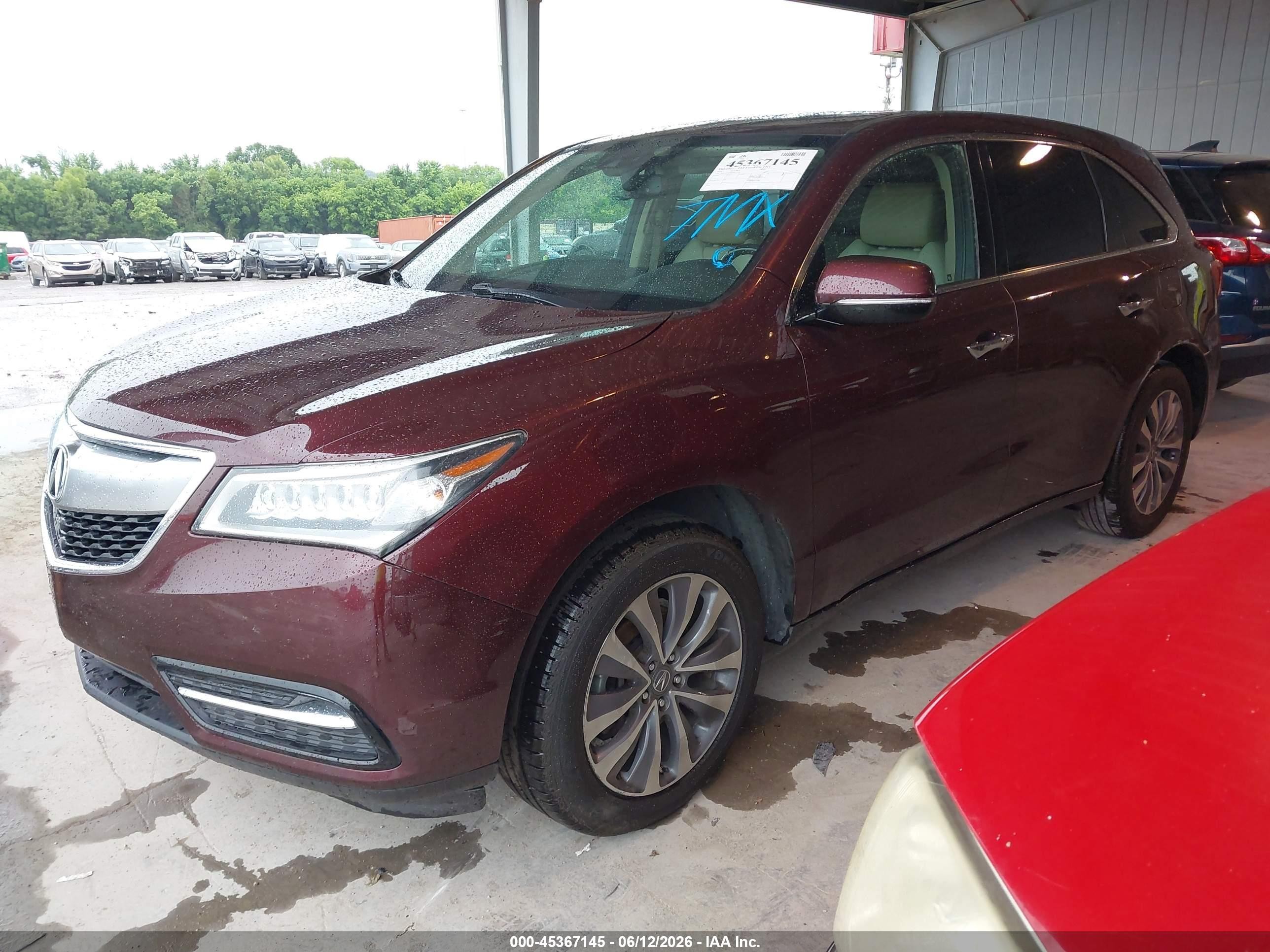 2014 Acura Mdx Technology Package Beige vin: 5FRYD3H4XEB011532