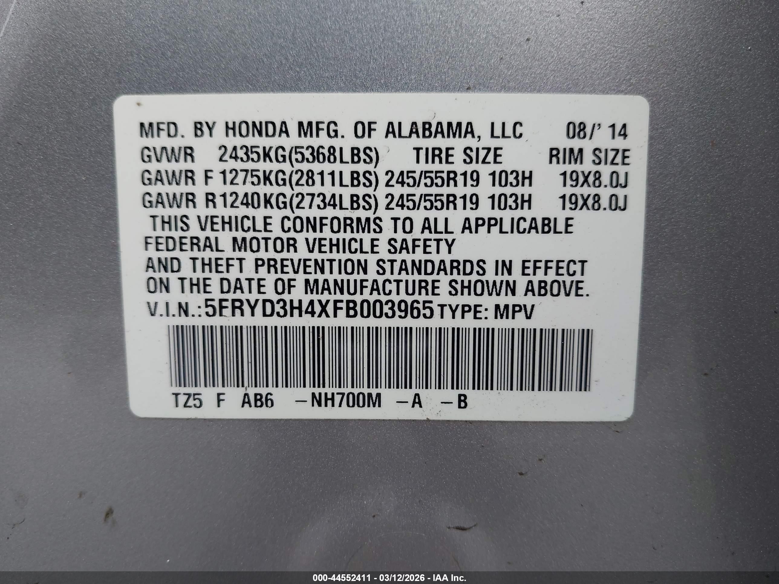2015 Acura Mdx Technology Package Silver vin: 5FRYD3H4XFB003965