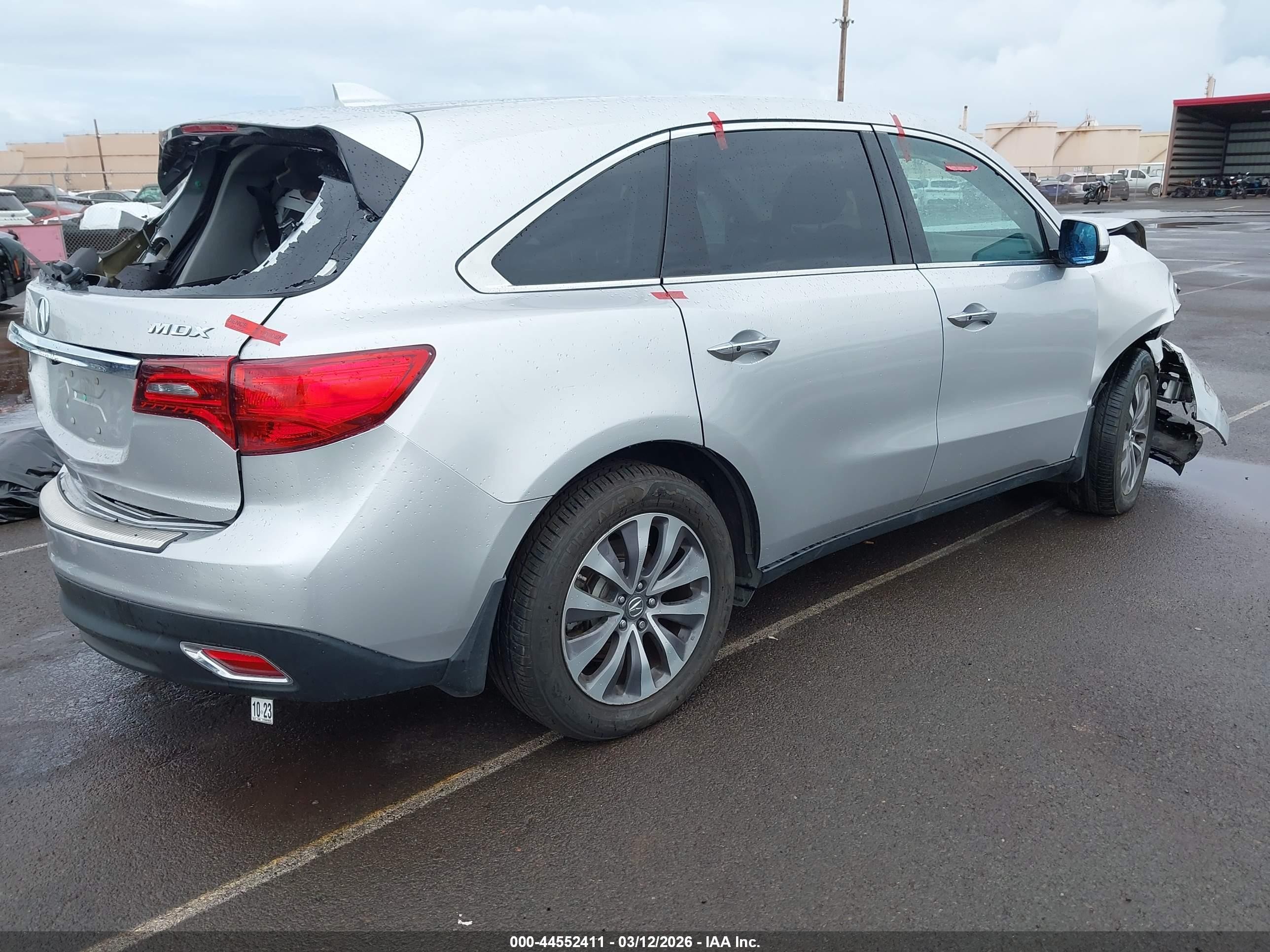 2015 Acura Mdx Technology Package Silver vin: 5FRYD3H4XFB003965