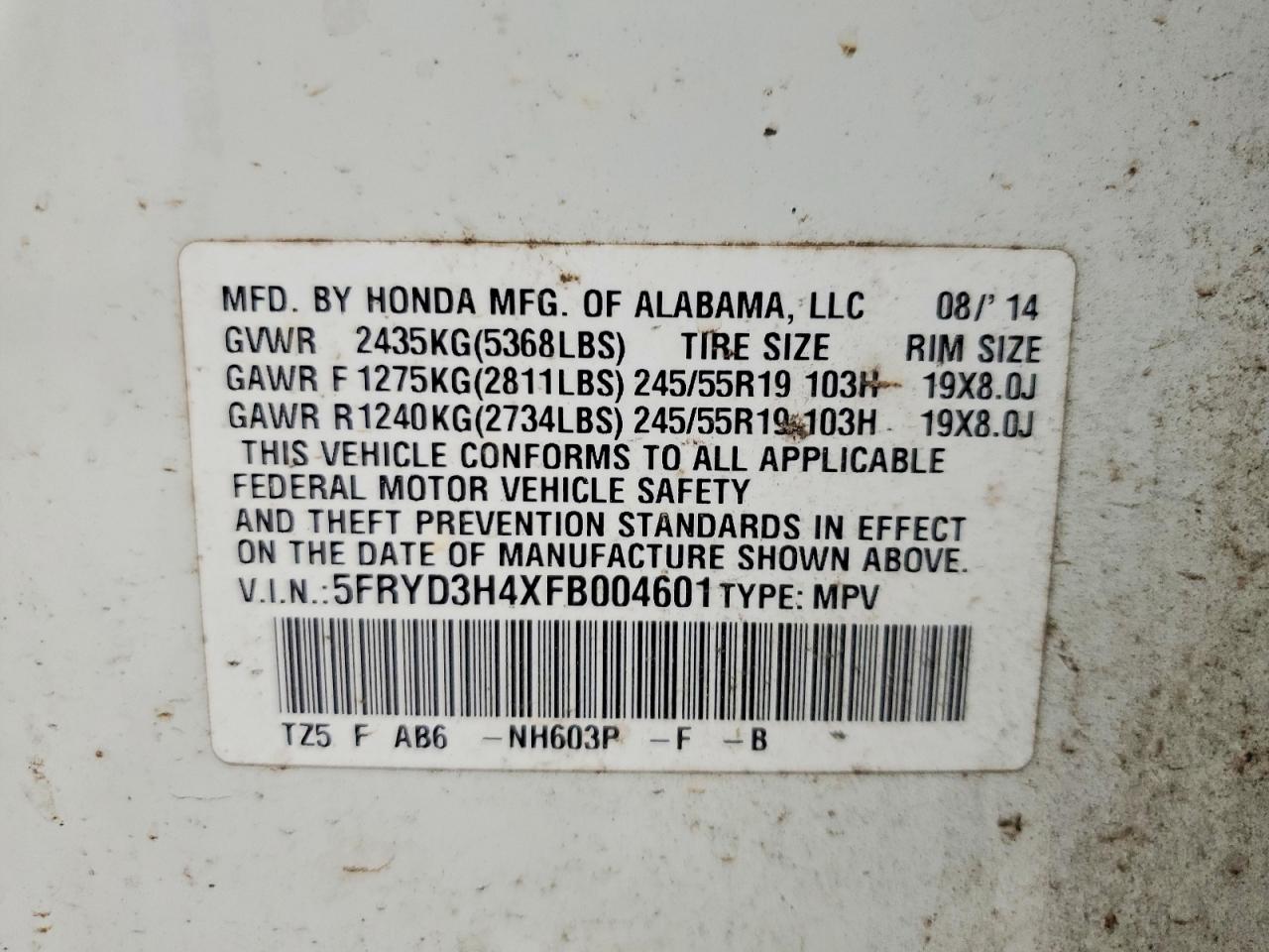 2015 Acura Mdx Technology White vin: 5FRYD3H4XFB004601