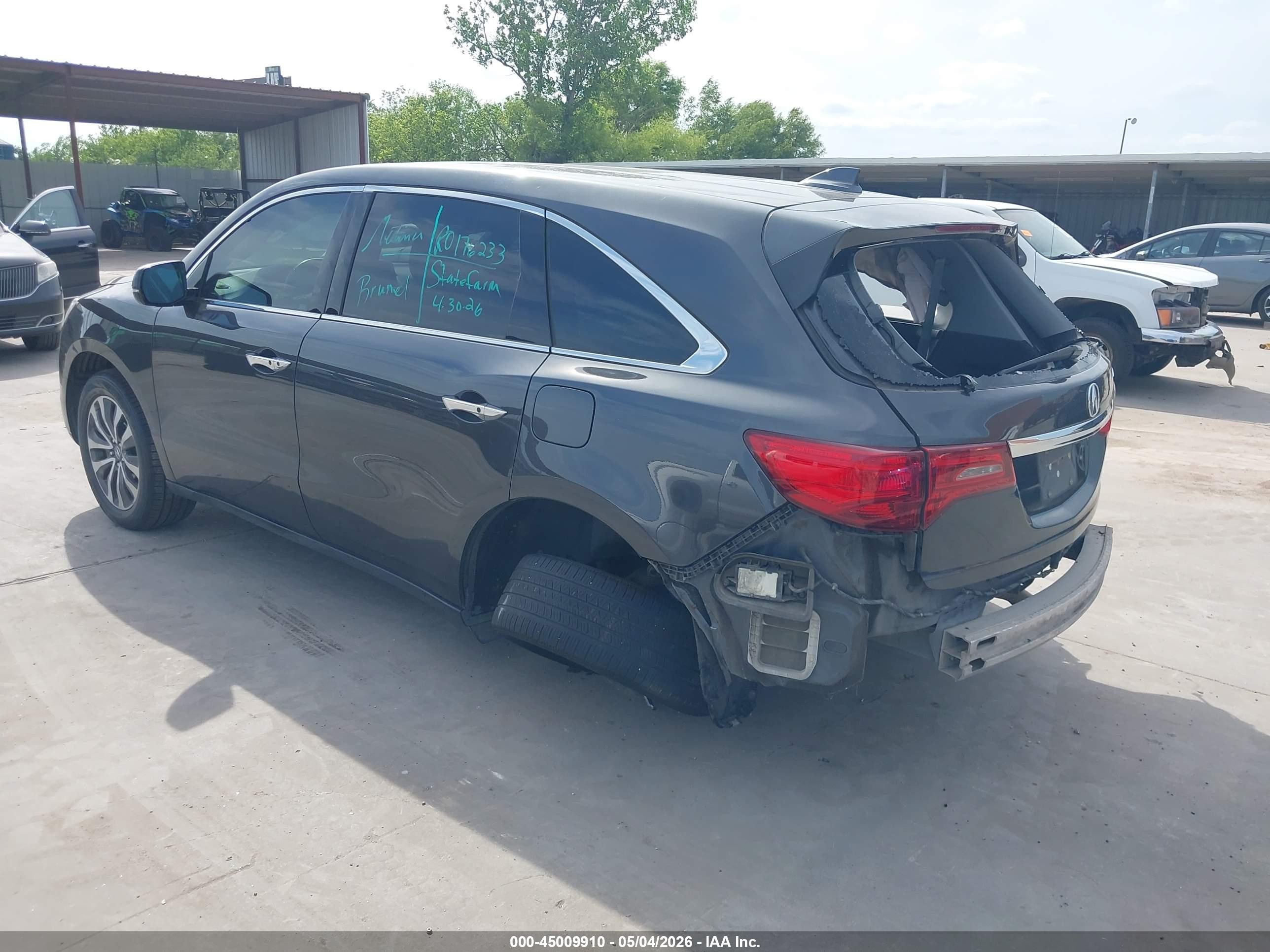 2015 Acura Mdx Technology Package Gray vin: 5FRYD3H4XFB005702