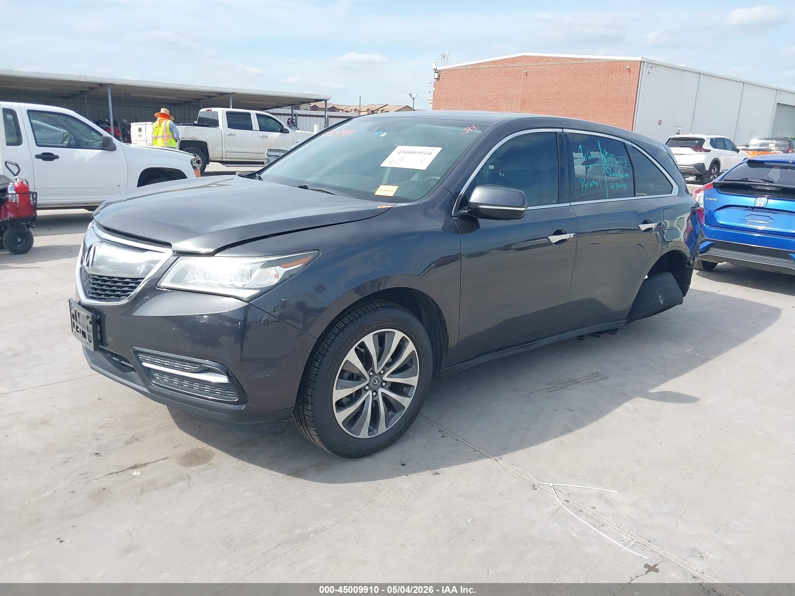 2015 Acura Mdx Technology Package Gray vin: 5FRYD3H4XFB005702