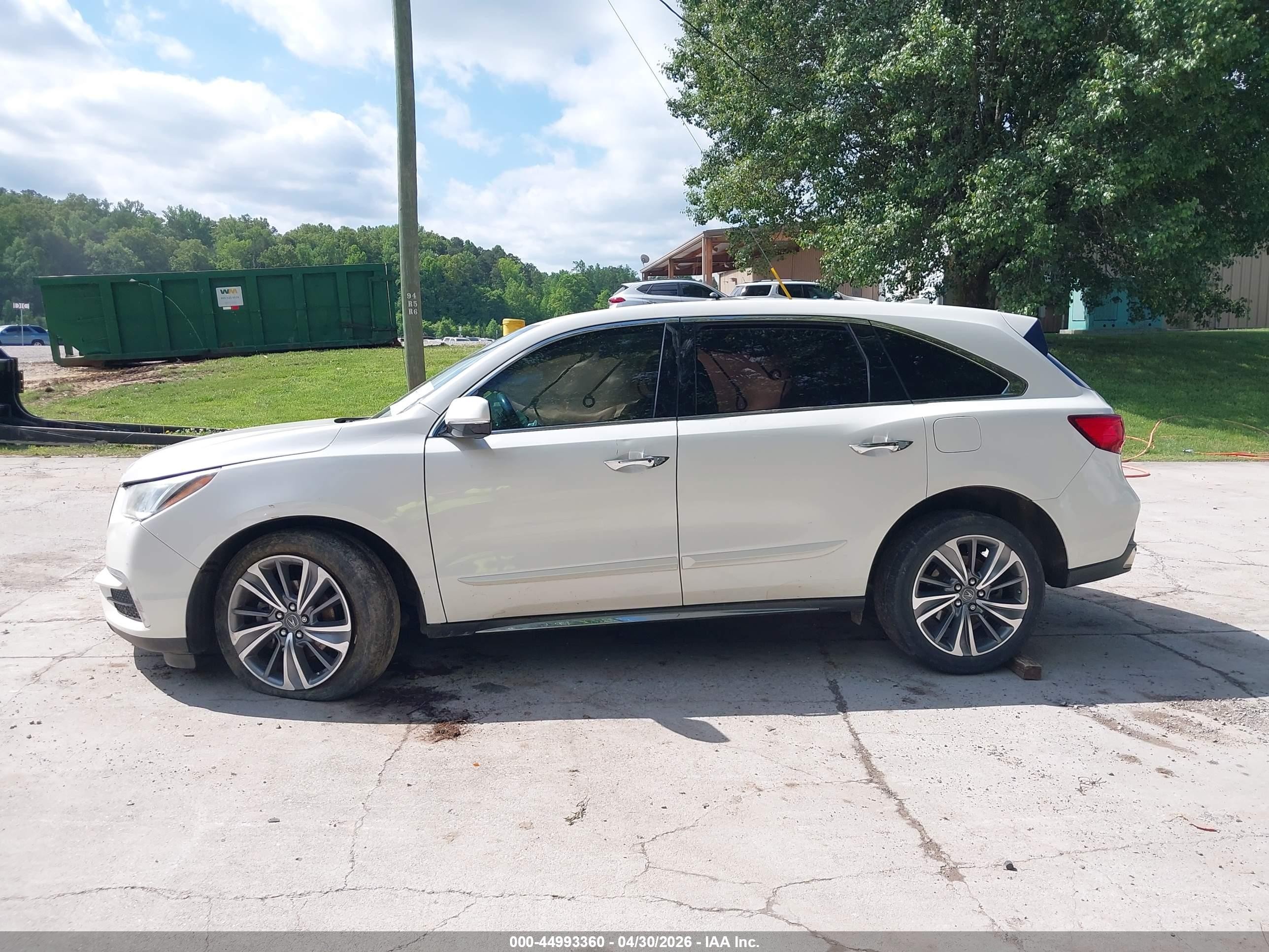 2017 Acura Mdx Technology Package White vin: 5FRYD3H52HB005009