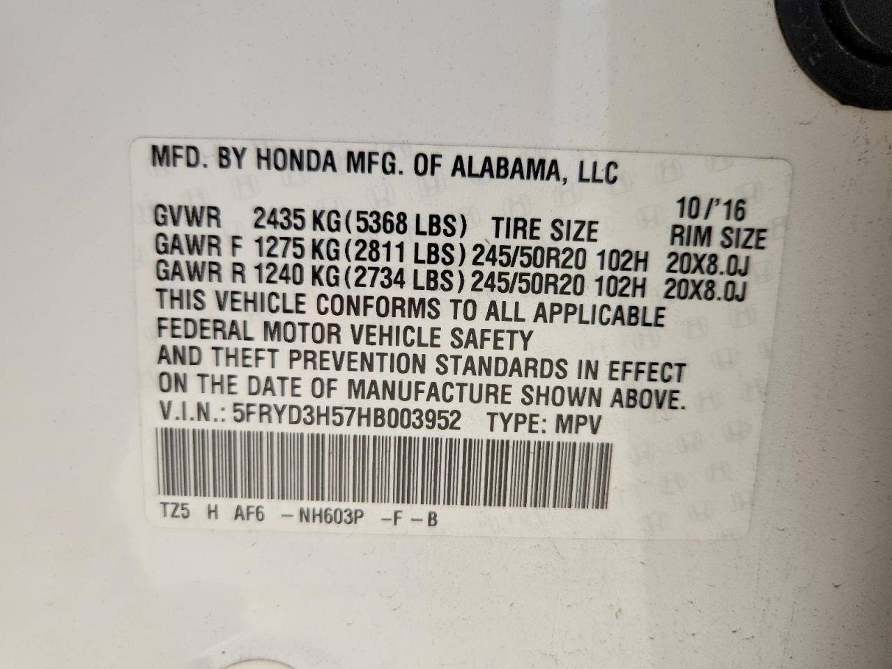 2017 Acura Mdx Technology White vin: 5FRYD3H57HB003952