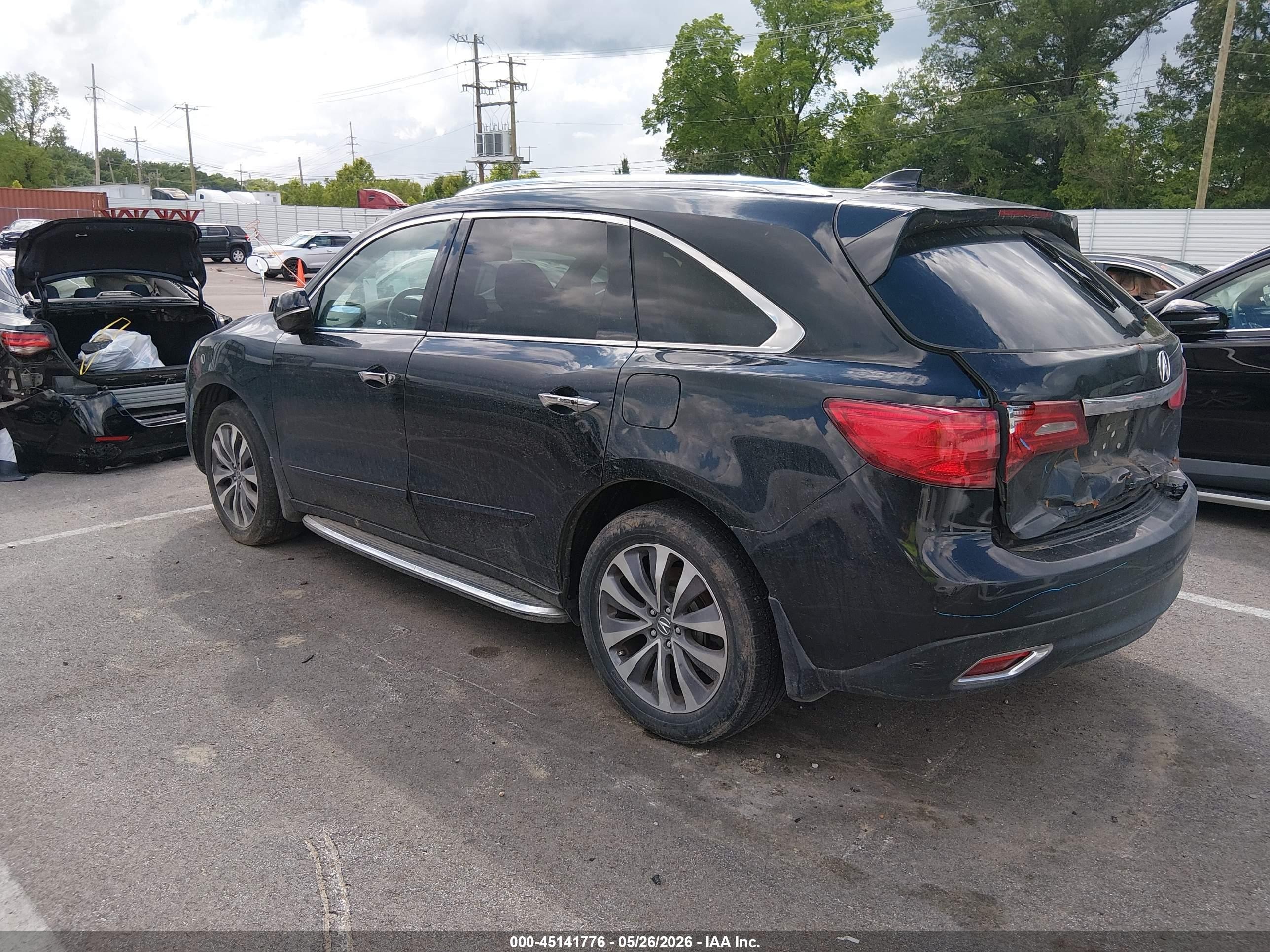 2014 Acura Mdx Technology Pkg W/entertainment Pkg Black vin: 5FRYD3H60EB015591