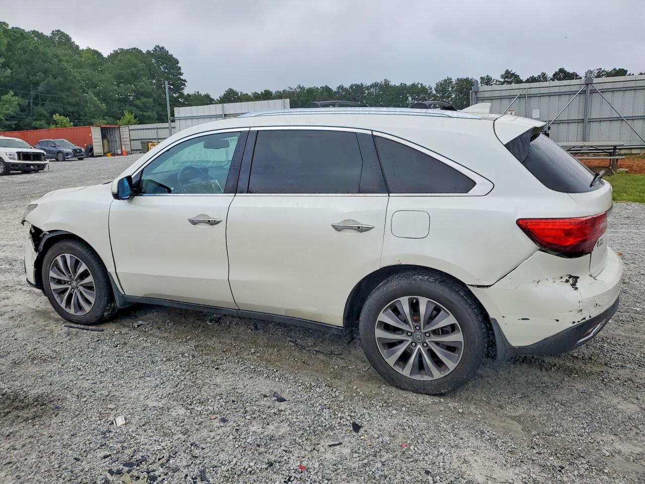 2014 Acura Mdx Technology White vin: 5FRYD3H65EB016297