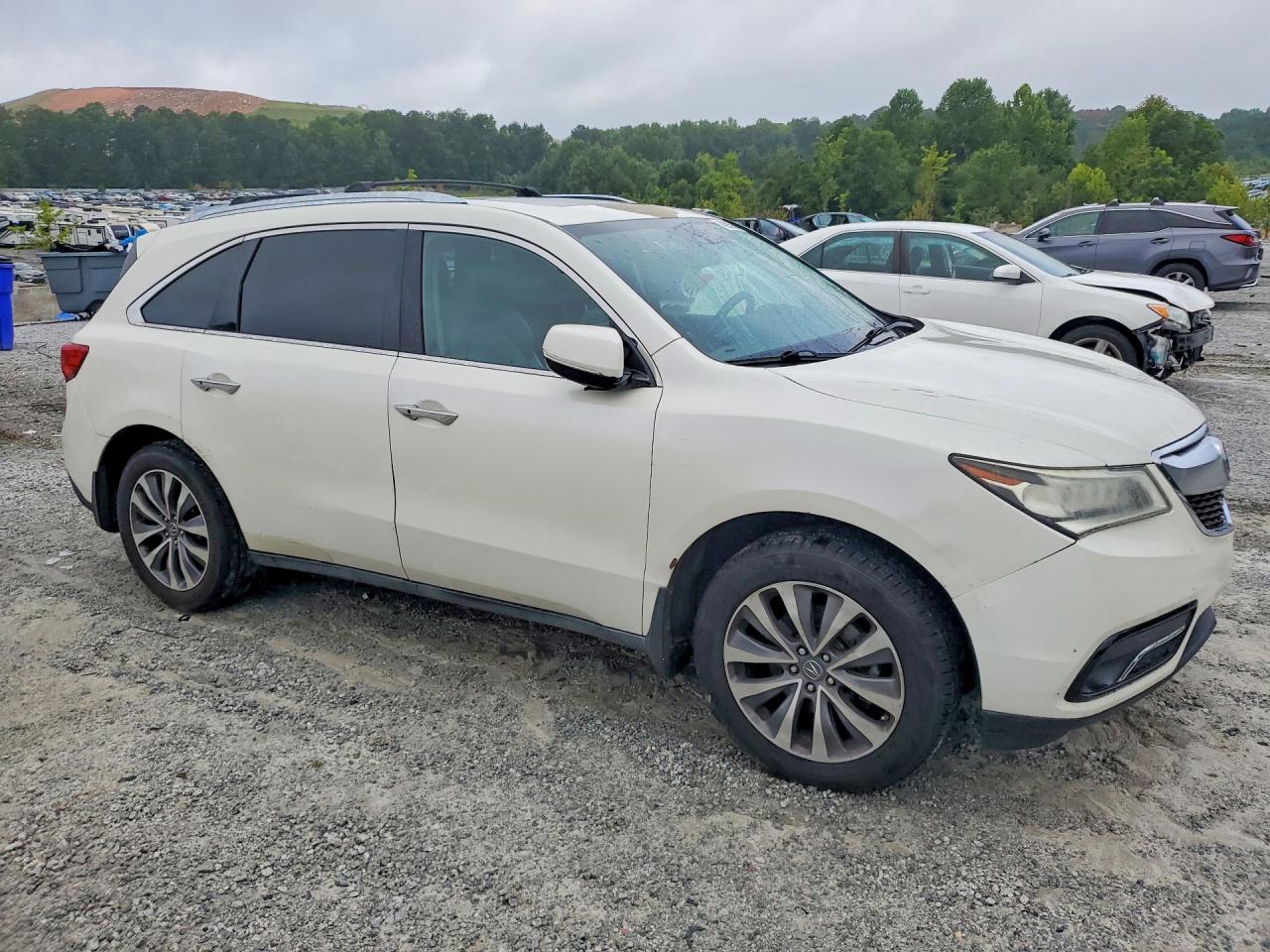 2014 Acura Mdx Technology White vin: 5FRYD3H65EB016297
