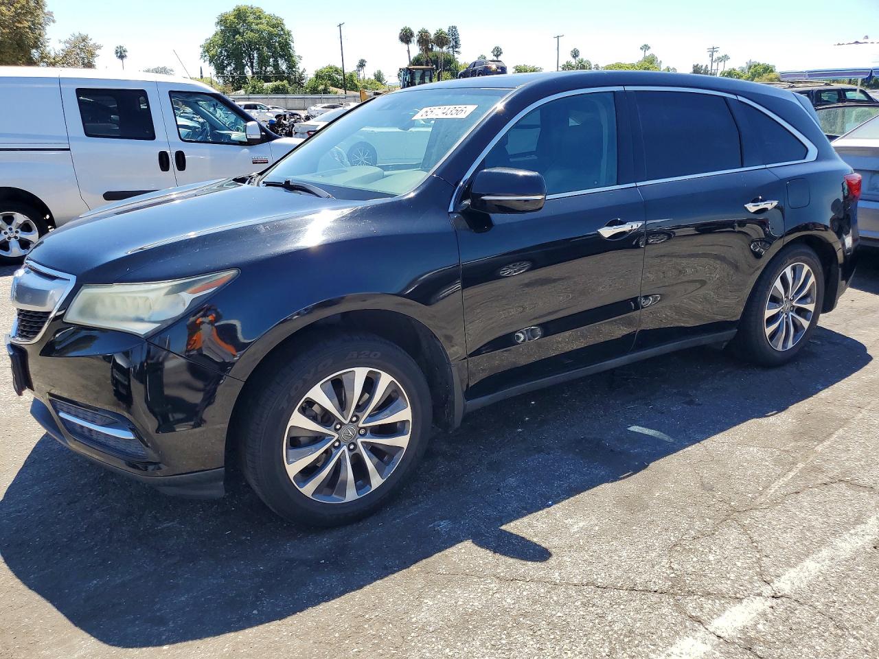 2015 Acura Mdx Technology Black vin: 5FRYD3H65FB005804