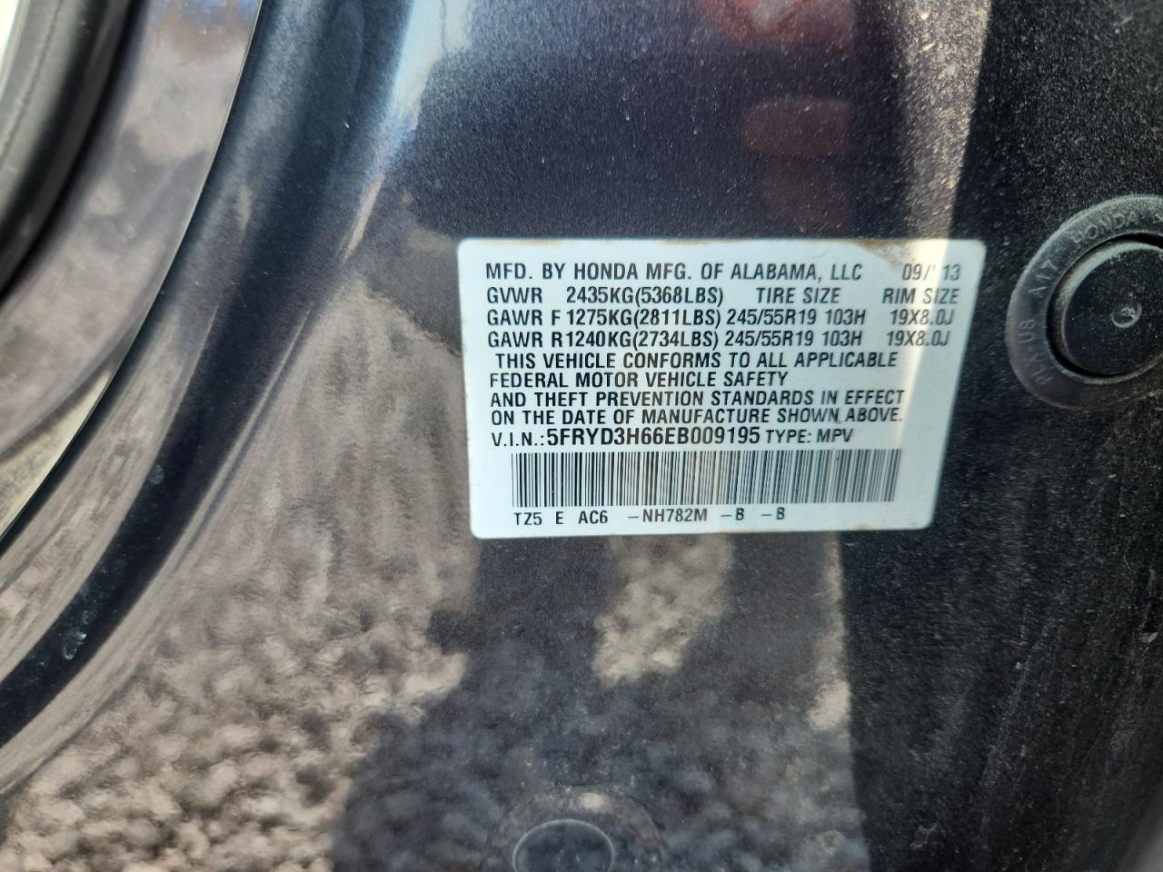2014 Acura Mdx Technology Charcoal vin: 5FRYD3H66EB009195