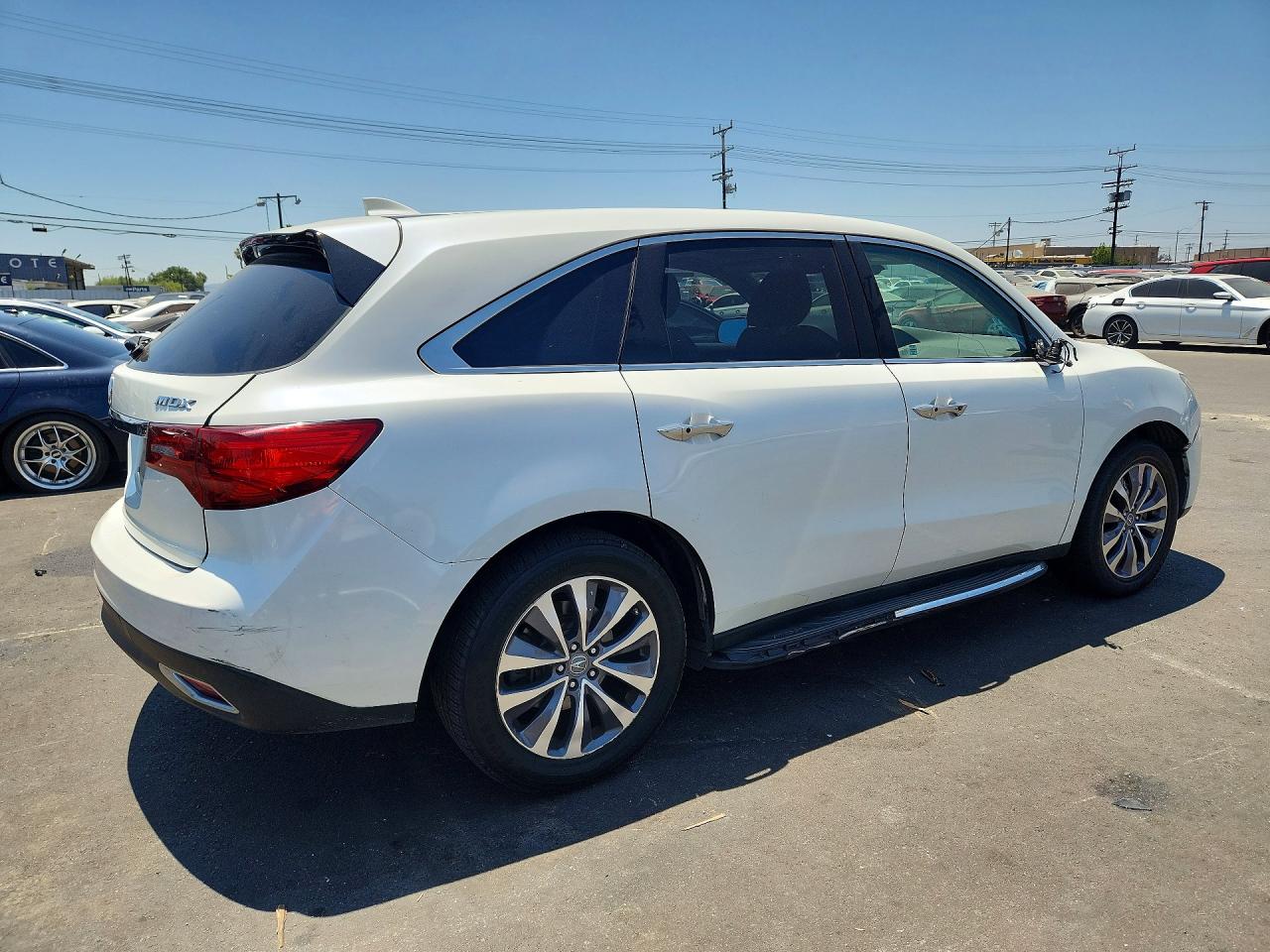 2014 Acura Mdx Technology White vin: 5FRYD3H66EB011934