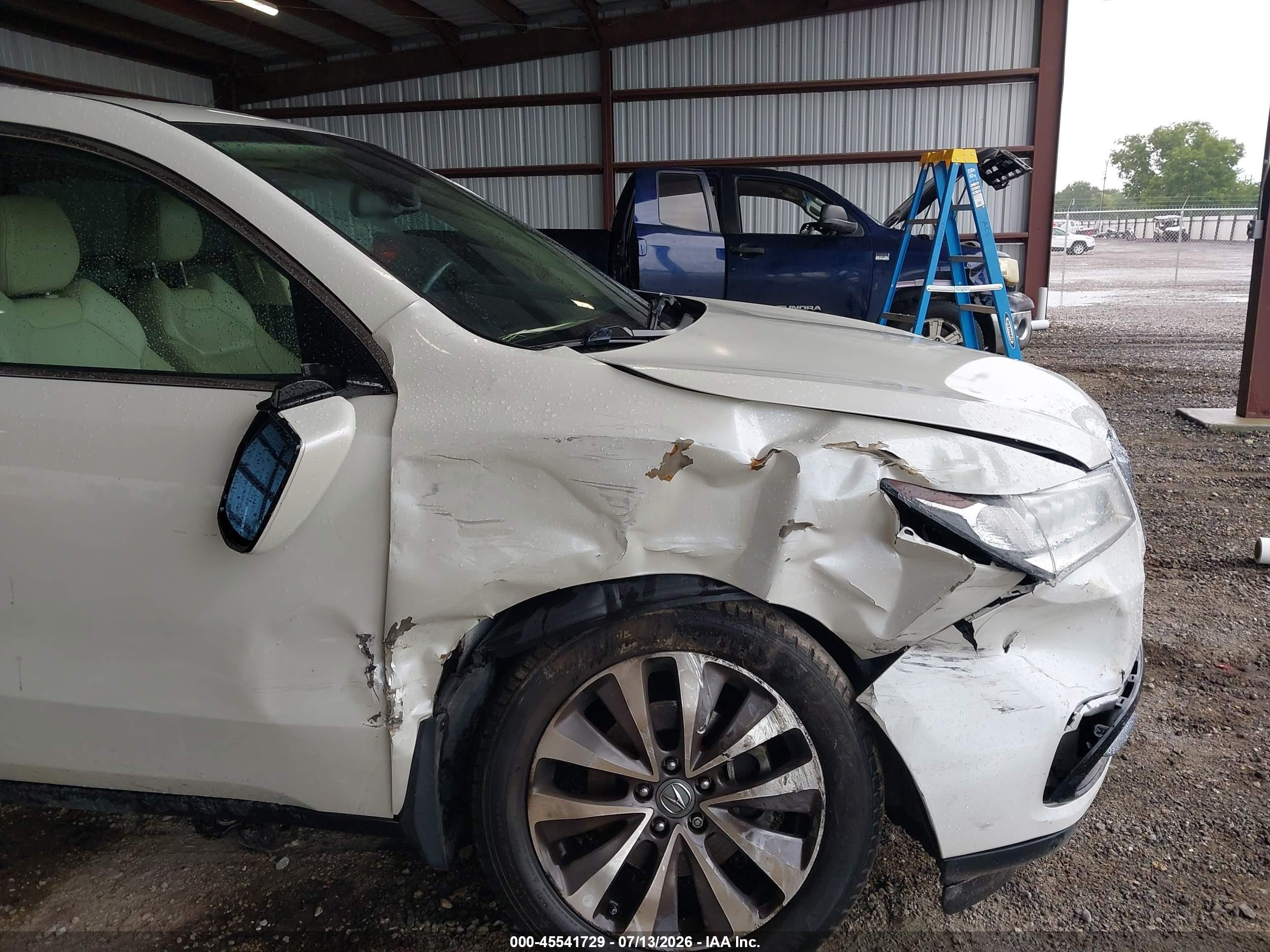 2014 Acura Mdx Tech/entertainment Pkg White vin: 5FRYD3H66EB017880