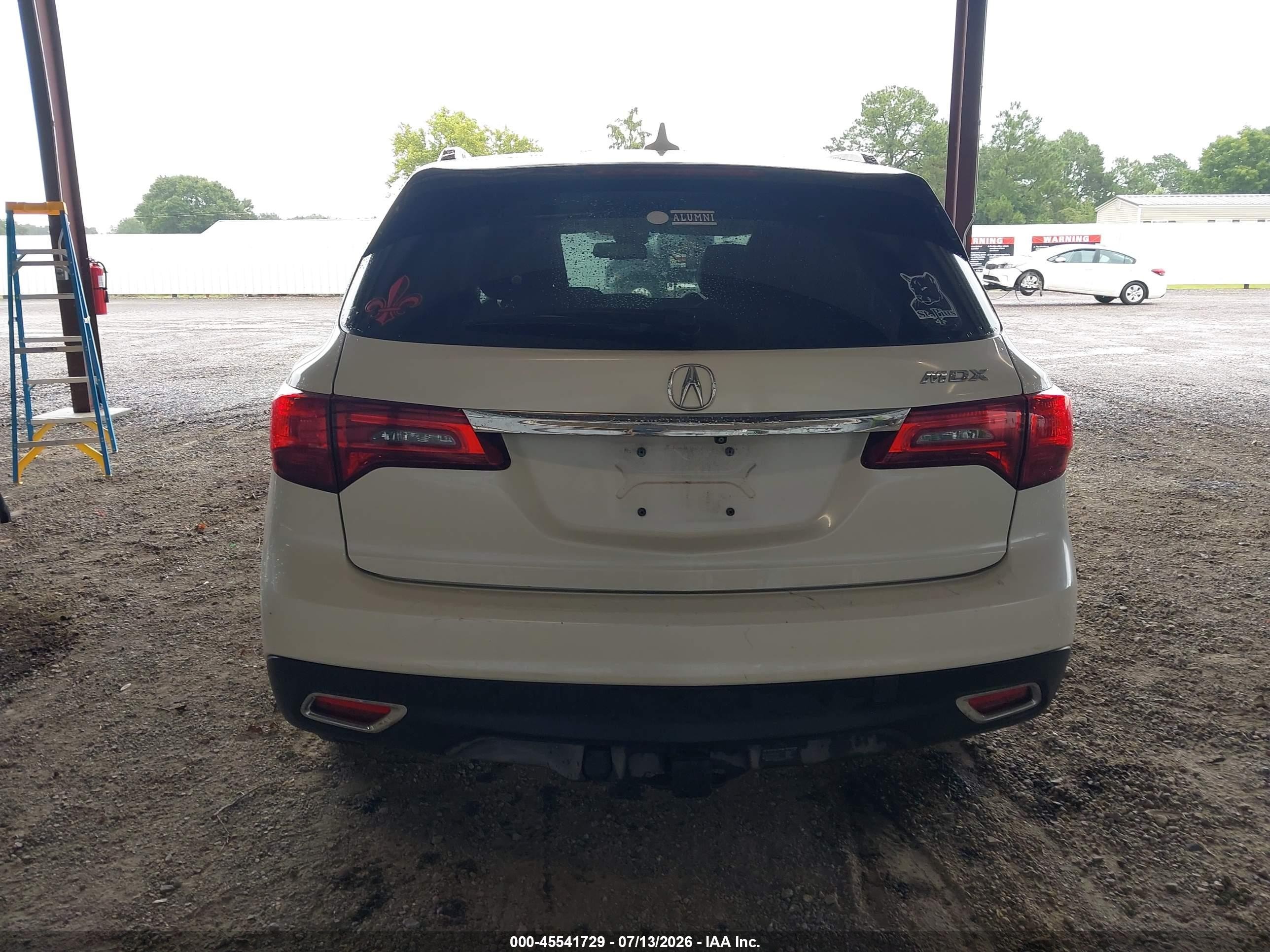 2014 Acura Mdx Tech/entertainment Pkg White vin: 5FRYD3H66EB017880