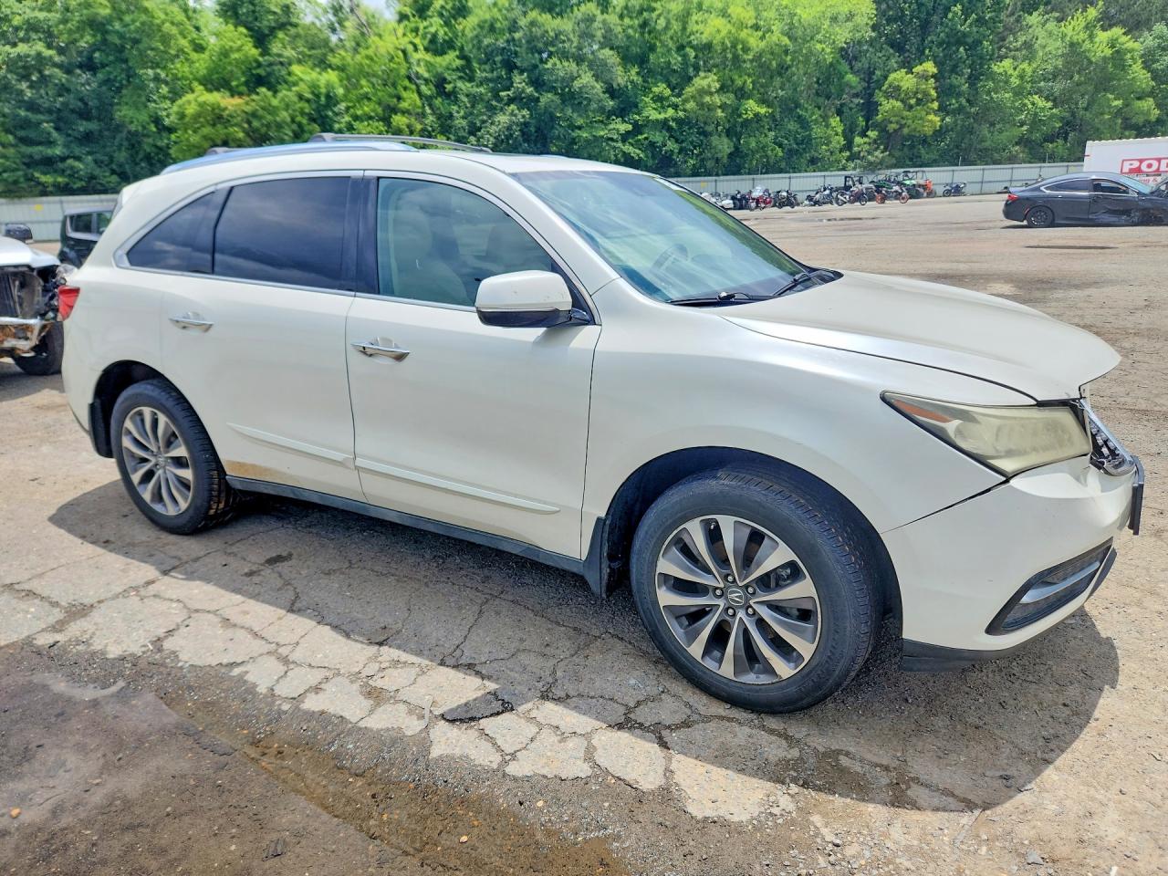 2014 Acura Mdx Technology White vin: 5FRYD3H66EB018981