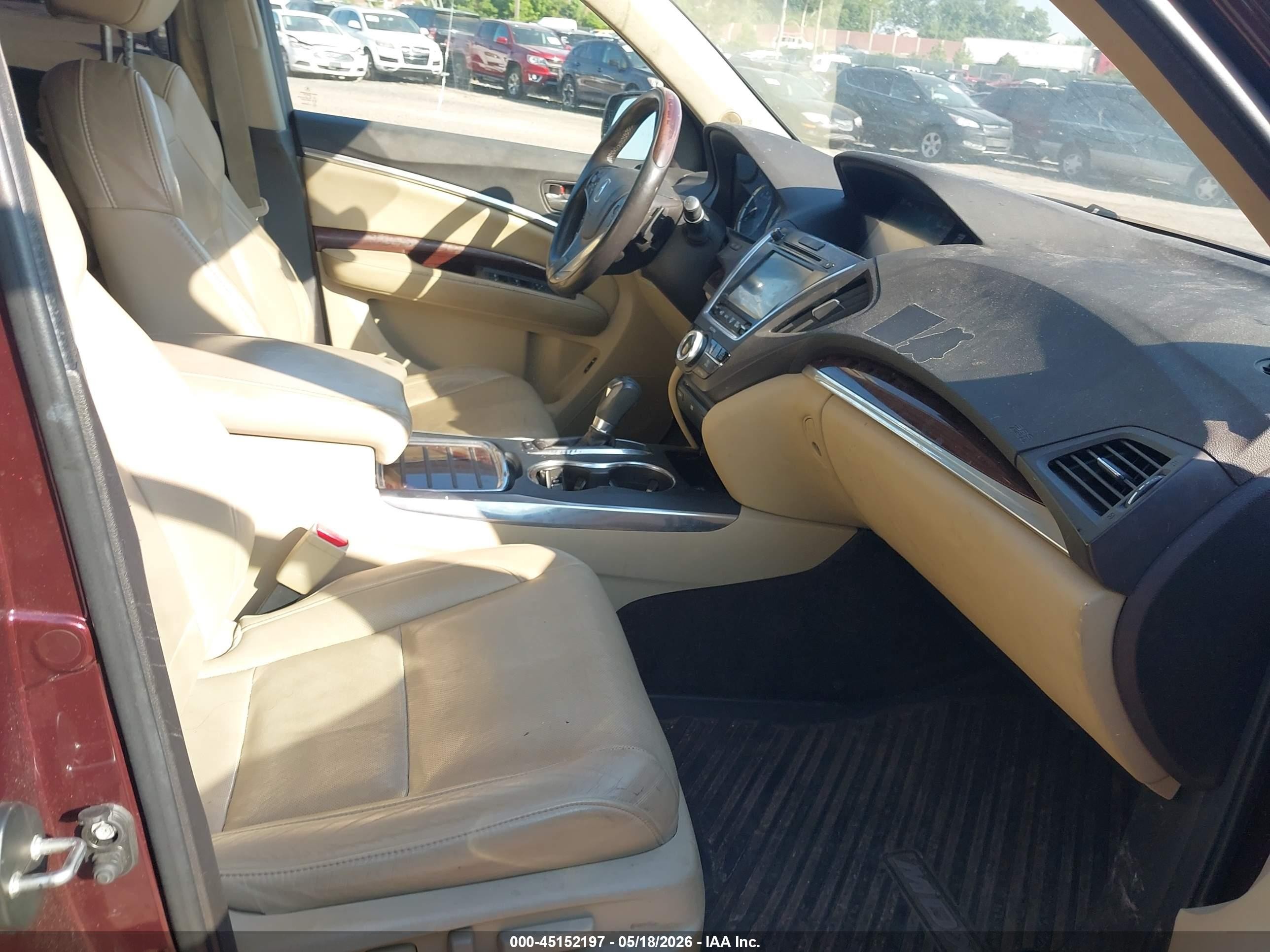 2014 Acura Mdx Advance Pkg W/entertainment Pkg Burgundy vin: 5FRYD3H80EB019240