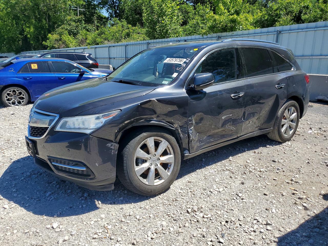 2015 Acura Mdx Advance Gray vin: 5FRYD3H80FB001791