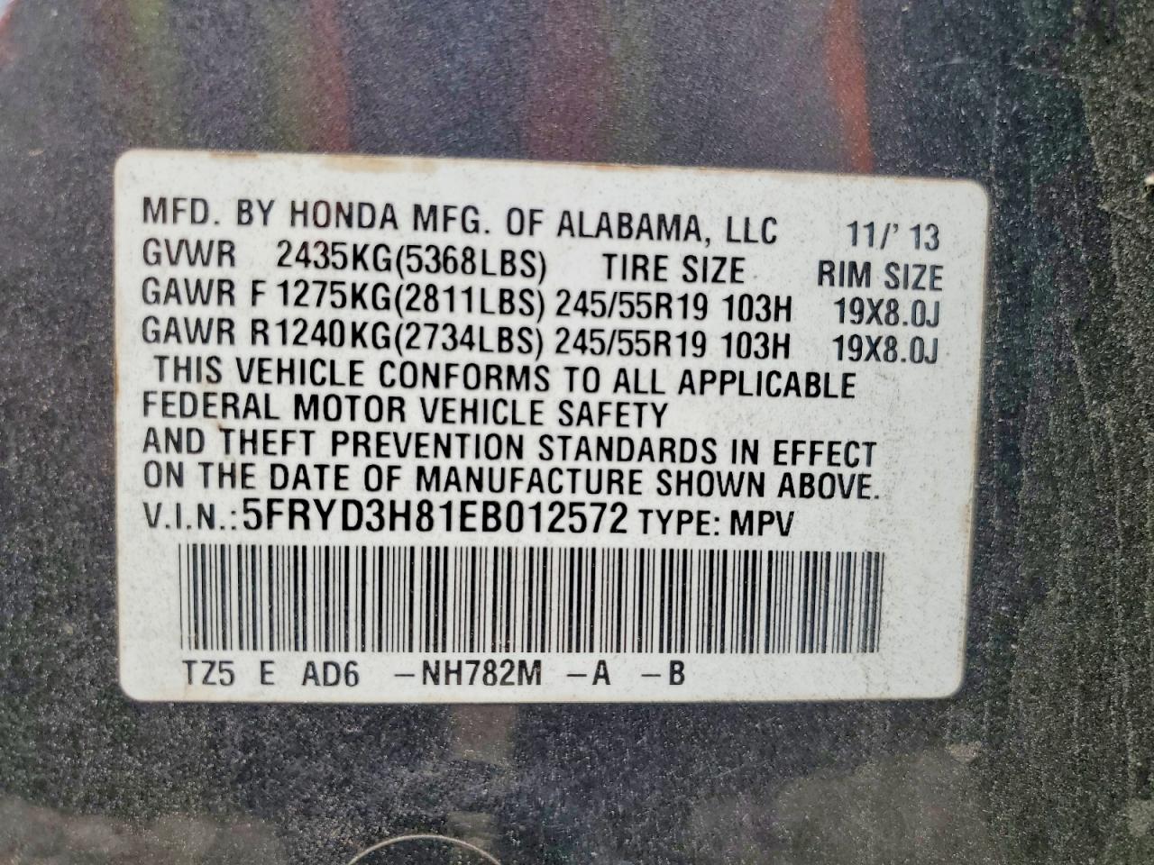 2014 Acura Mdx Advance Gray vin: 5FRYD3H81EB012572