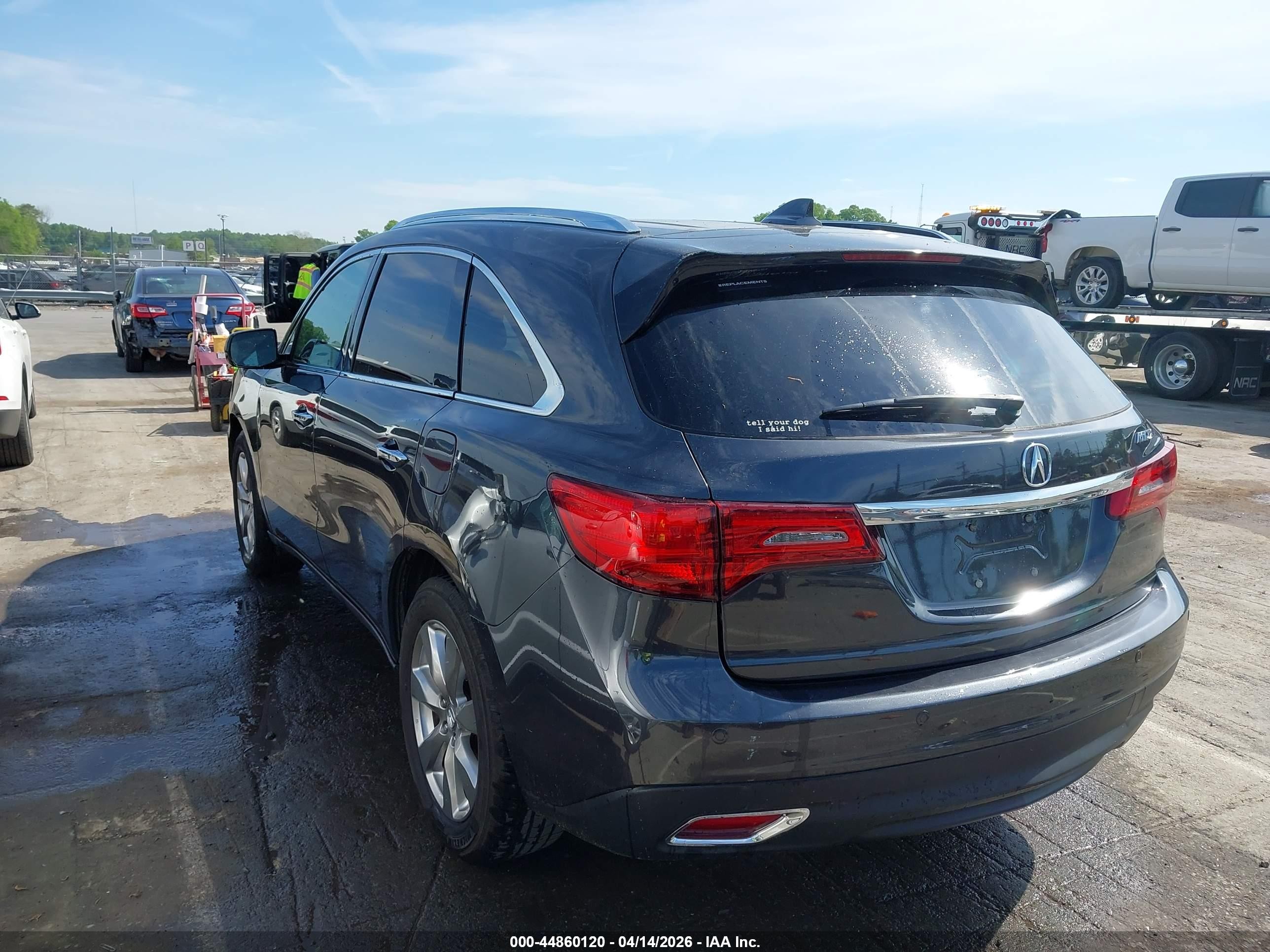 2015 Acura Mdx Advance Pkg W/entertainment Pkg Серый vin: 5FRYD3H81FB009303