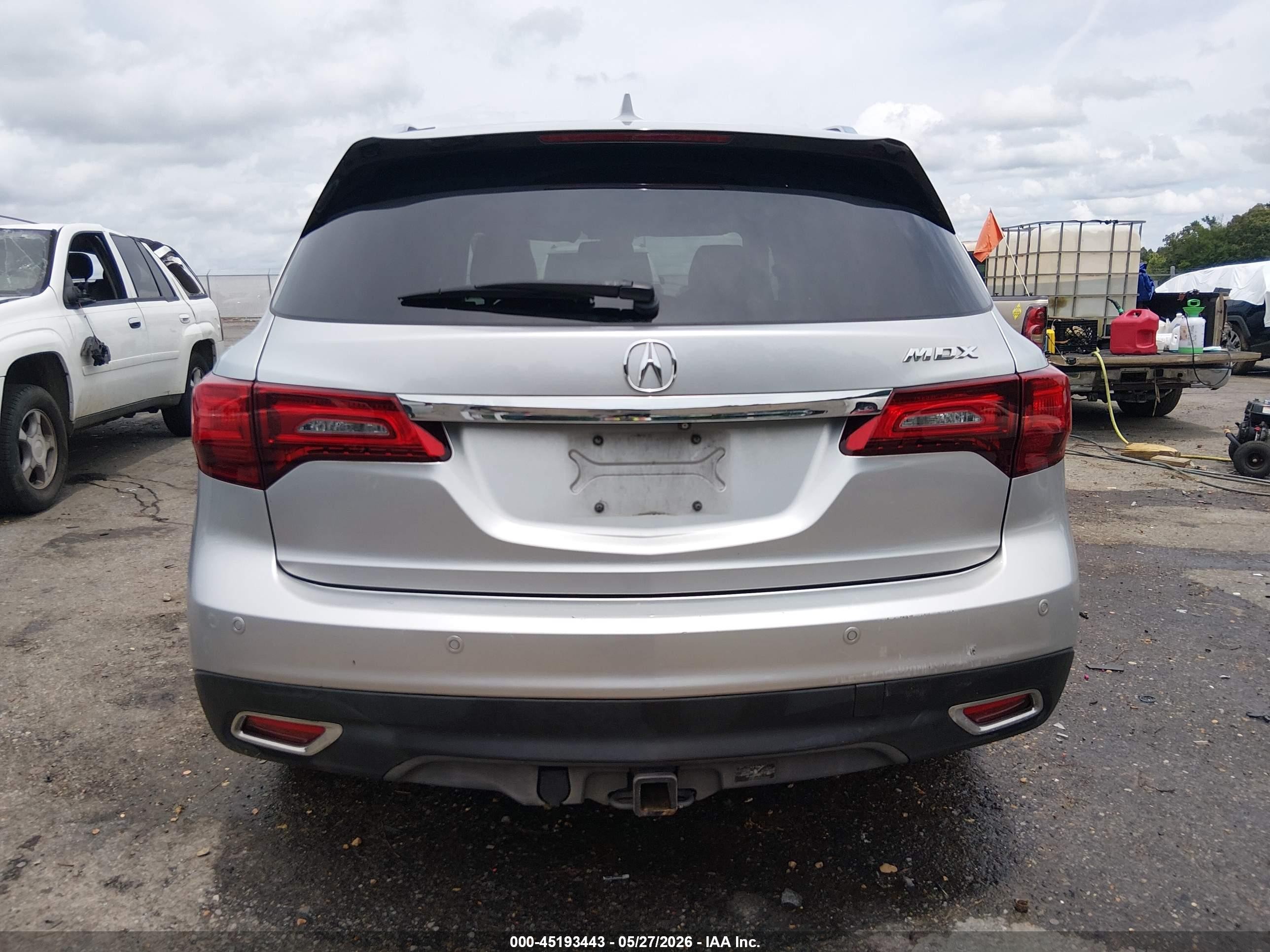 2014 Acura Mdx Advance Pkg W/entertainment Pkg Серебряный vin: 5FRYD3H82EB013875