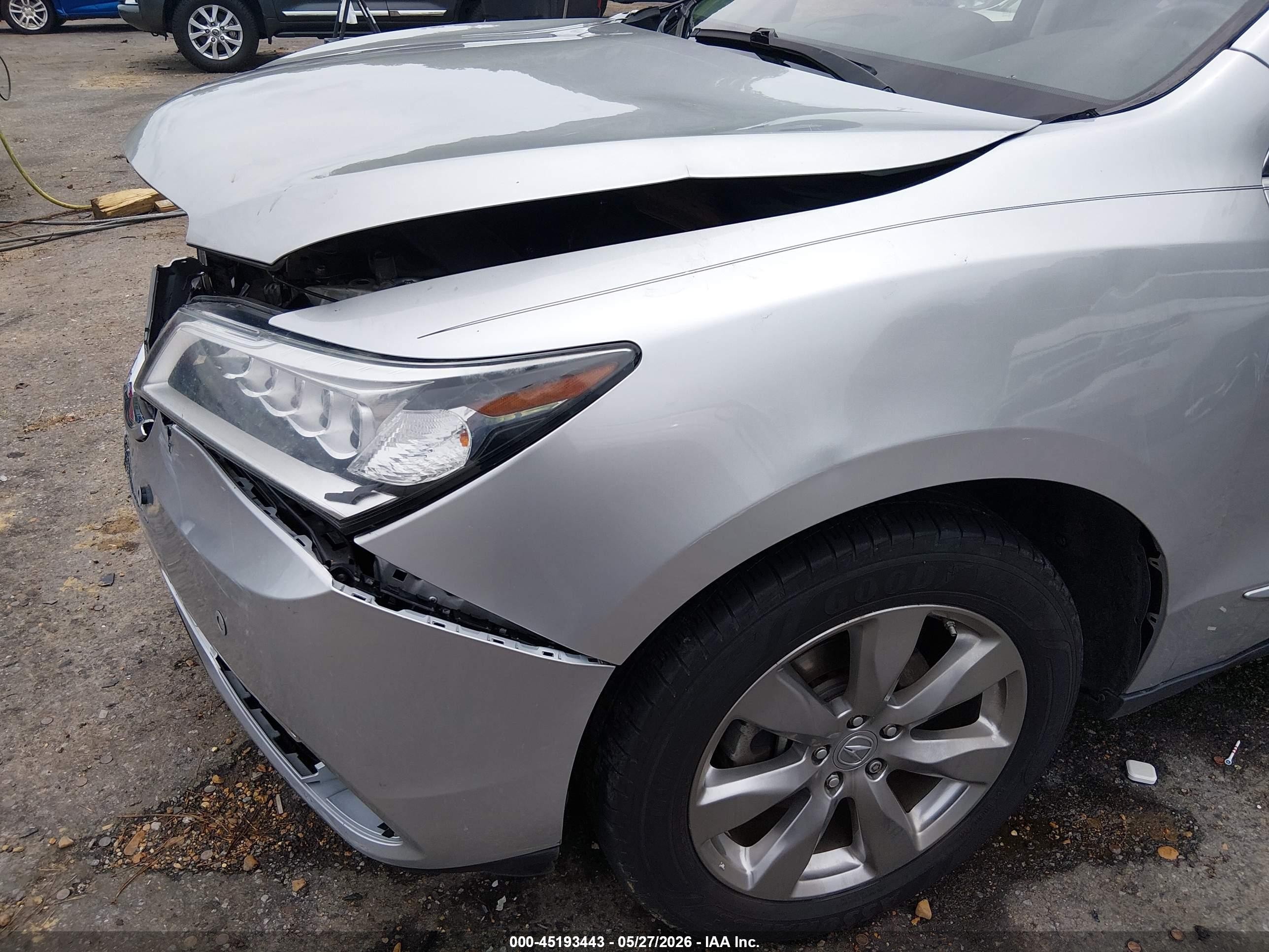 2014 Acura Mdx Advance Pkg W/entertainment Pkg Серебряный vin: 5FRYD3H82EB013875