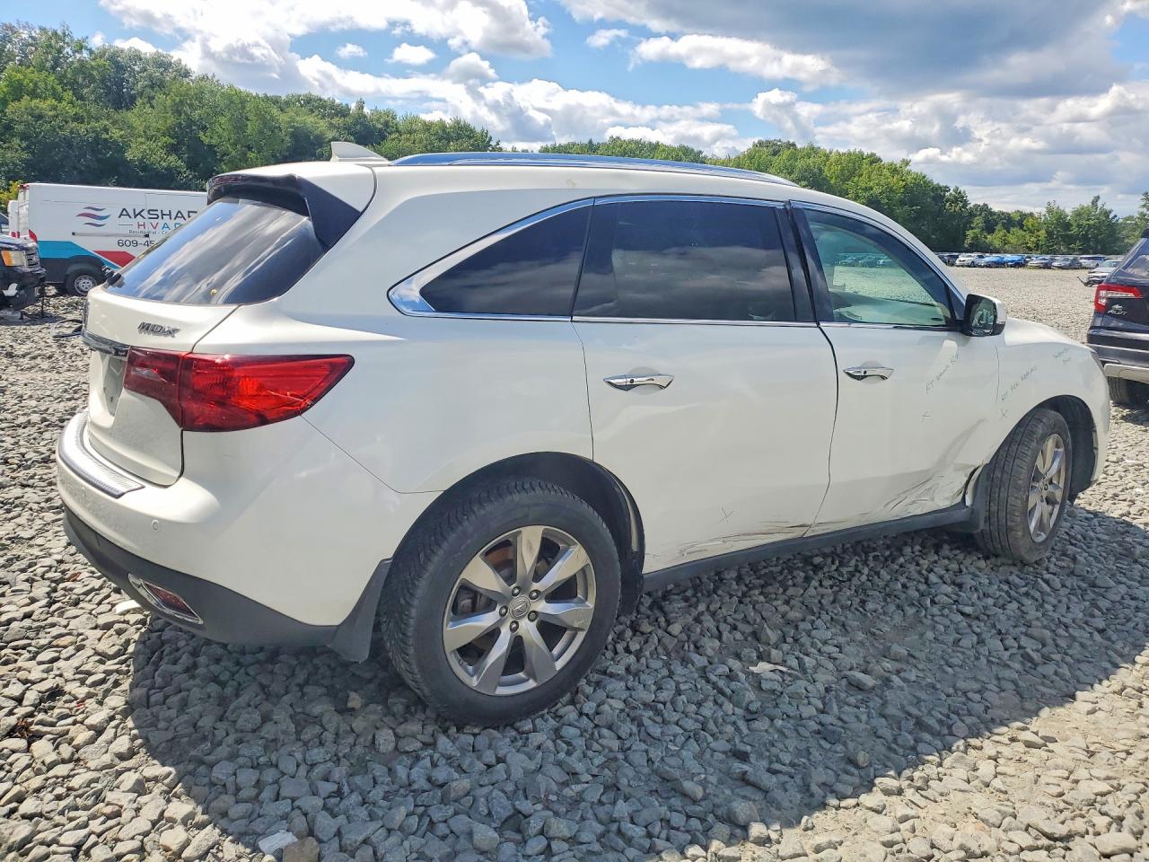 2014 Acura Mdx Advance White vin: 5FRYD3H82EB020406