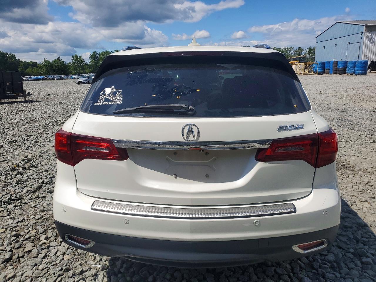 2014 Acura Mdx Advance White vin: 5FRYD3H82EB020406