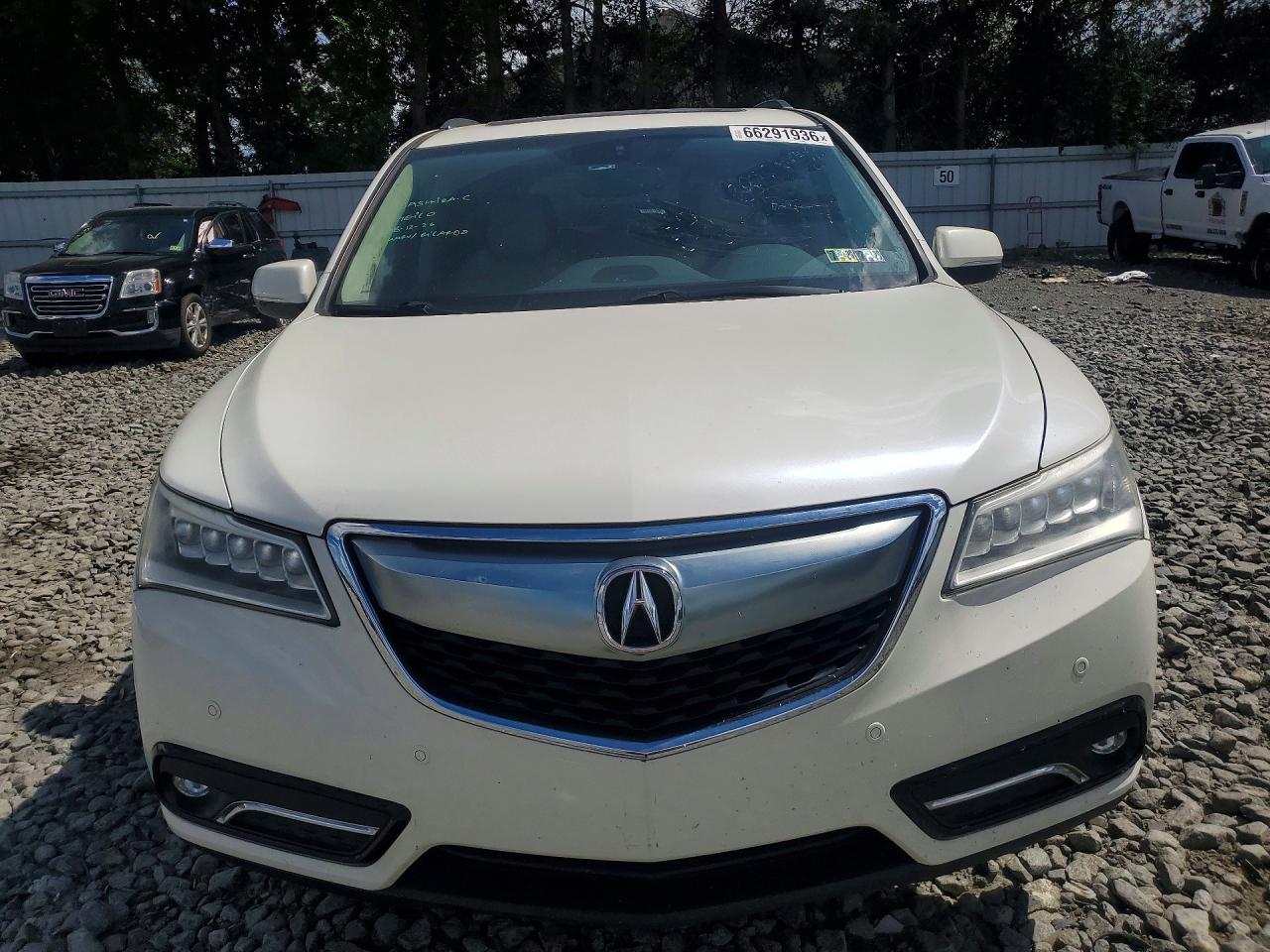 2014 Acura Mdx Advance White vin: 5FRYD3H82EB020406
