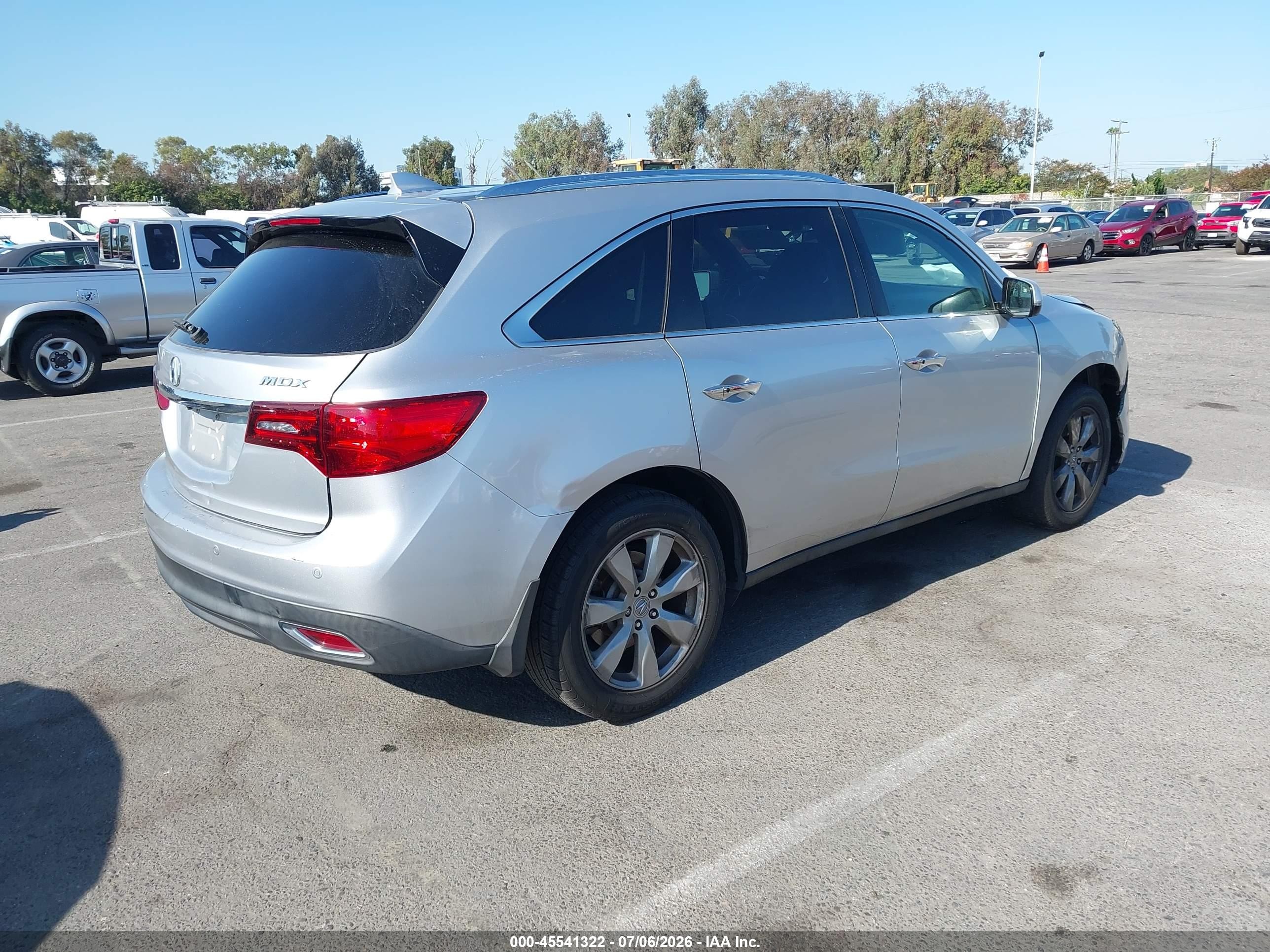 2014 Acura Mdx Advance Pkg W/entertainment Pkg Silver vin: 5FRYD3H83EB006093