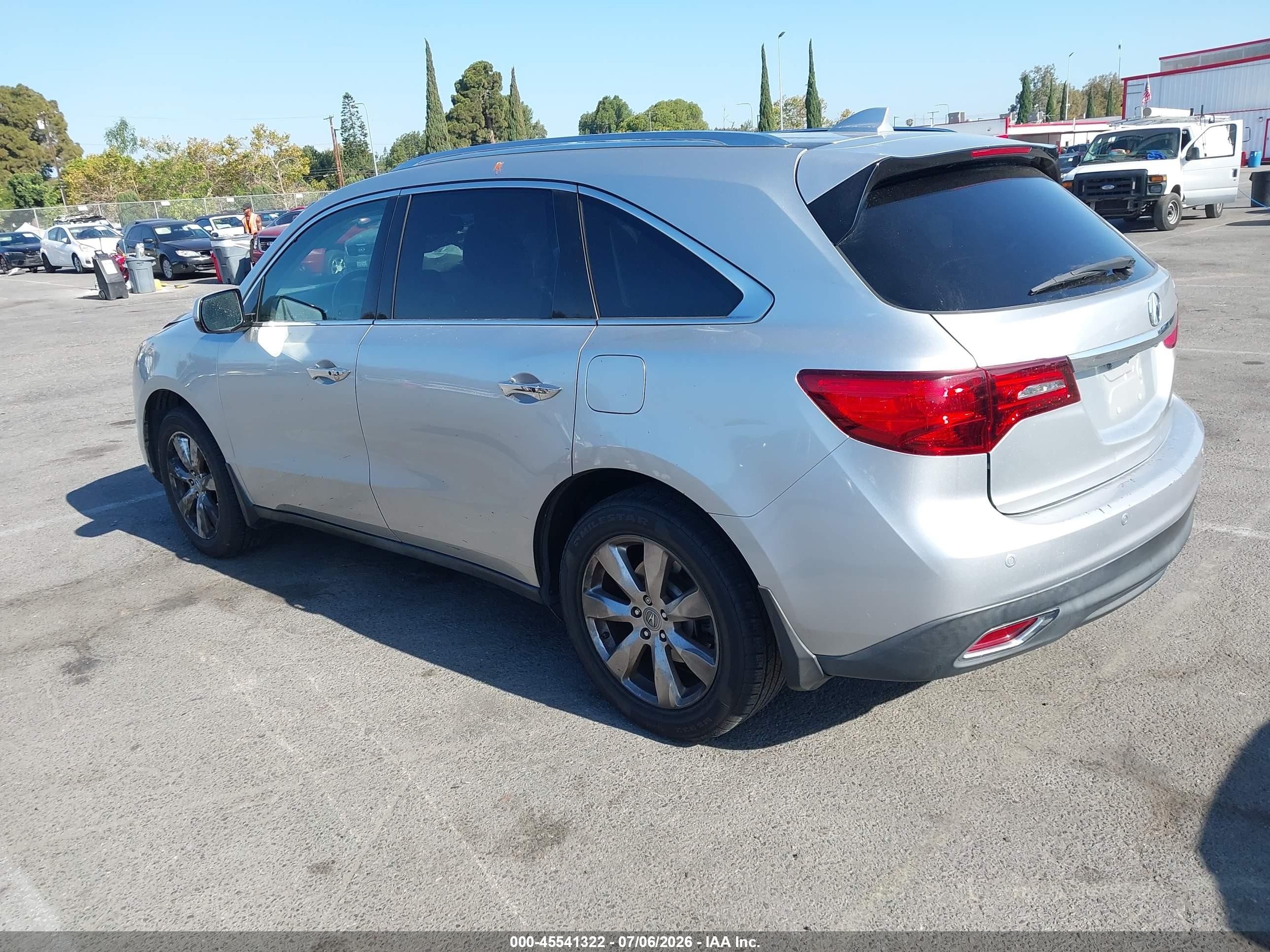 2014 Acura Mdx Advance Pkg W/entertainment Pkg Silver vin: 5FRYD3H83EB006093