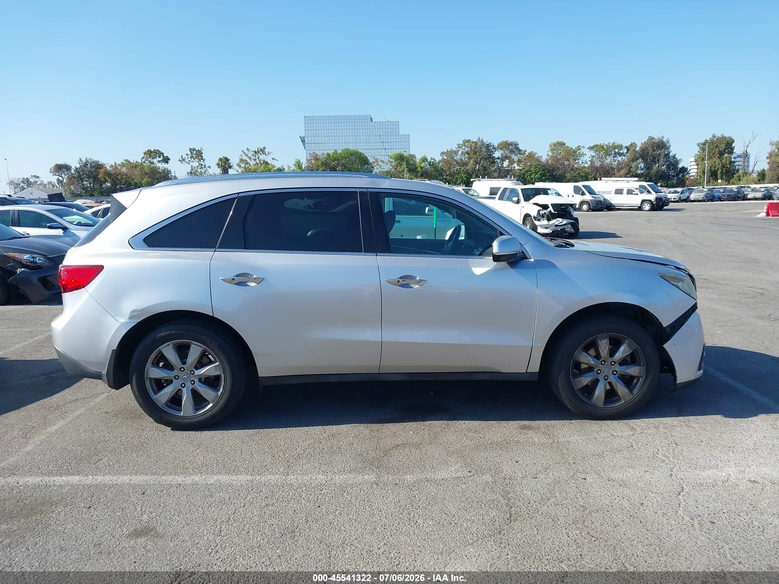 2014 Acura Mdx Advance Pkg W/entertainment Pkg Silver vin: 5FRYD3H83EB006093