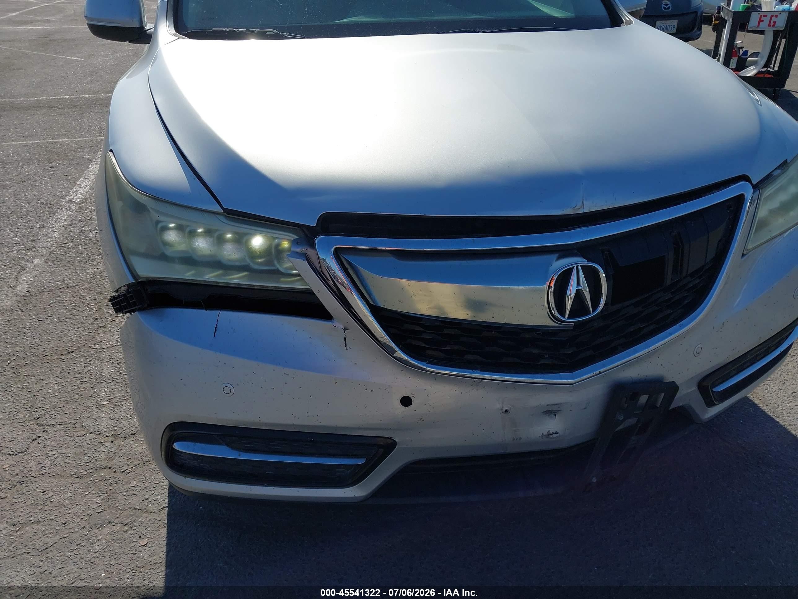 2014 Acura Mdx Advance Pkg W/entertainment Pkg Silver vin: 5FRYD3H83EB006093