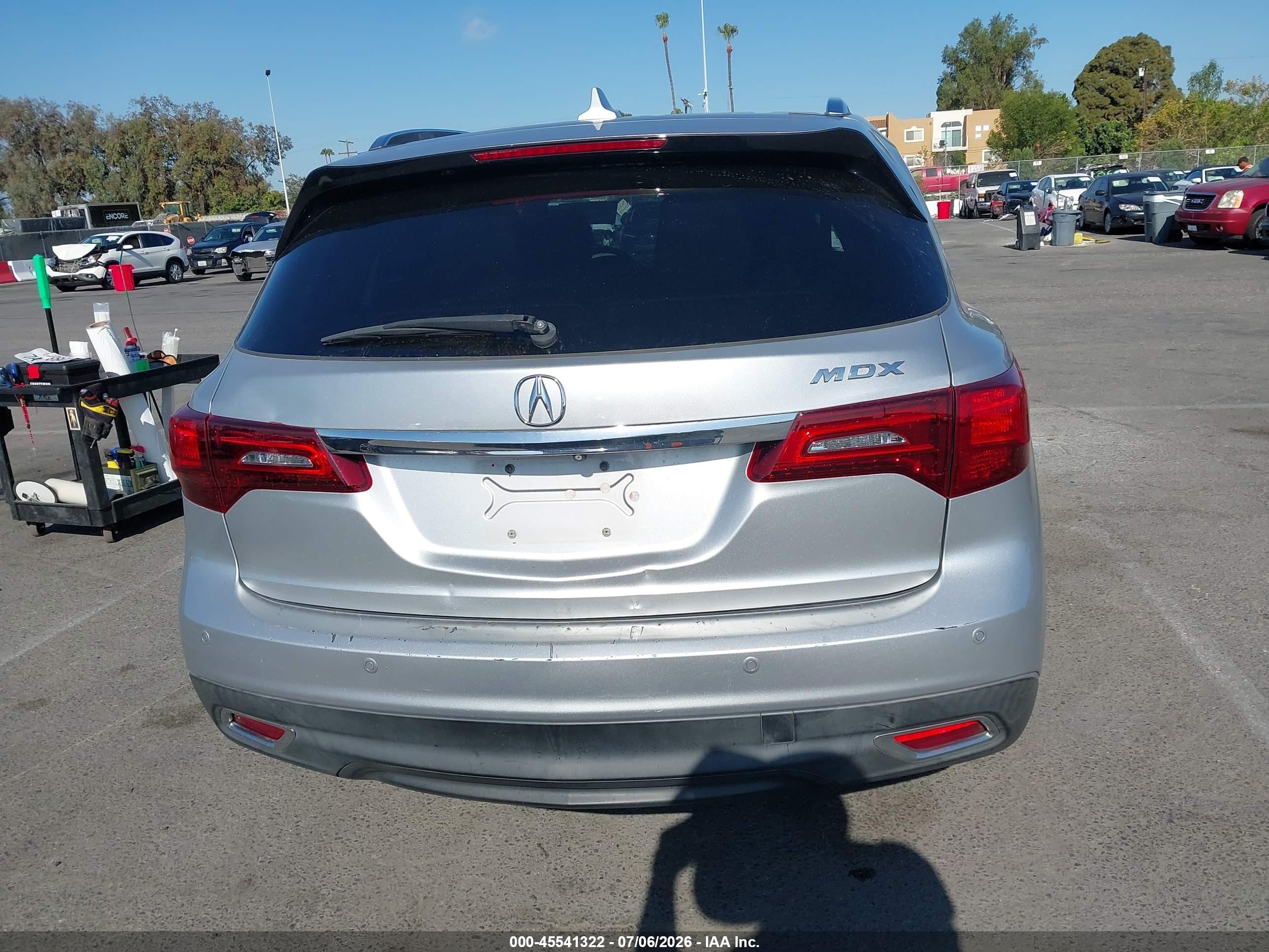 2014 Acura Mdx Advance Pkg W/entertainment Pkg Silver vin: 5FRYD3H83EB006093