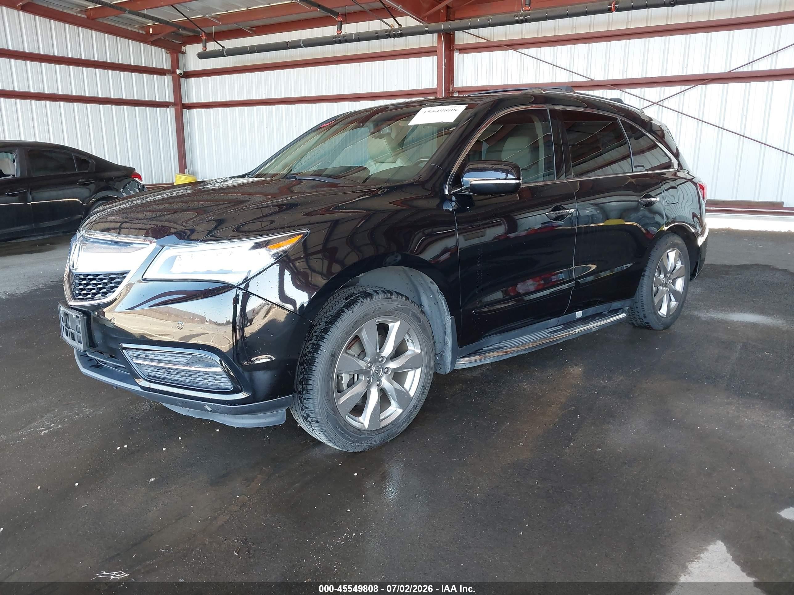 2015 Acura Mdx Advance Pkg W/entertainment Pkg Black vin: 5FRYD3H83FB008539